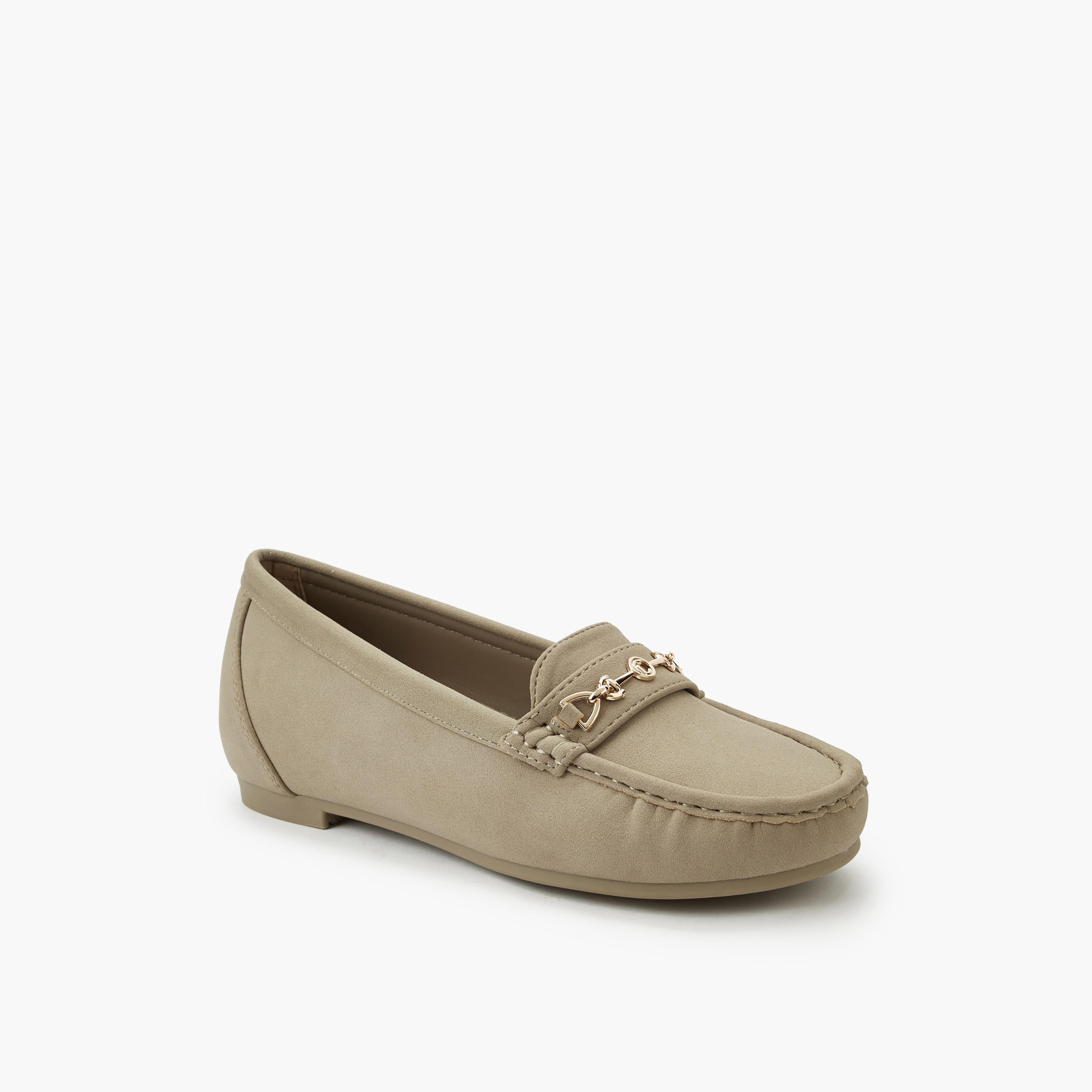 Le Confort Women Metal Accent Loafers-women-shoes-sandals-heeled-image-2