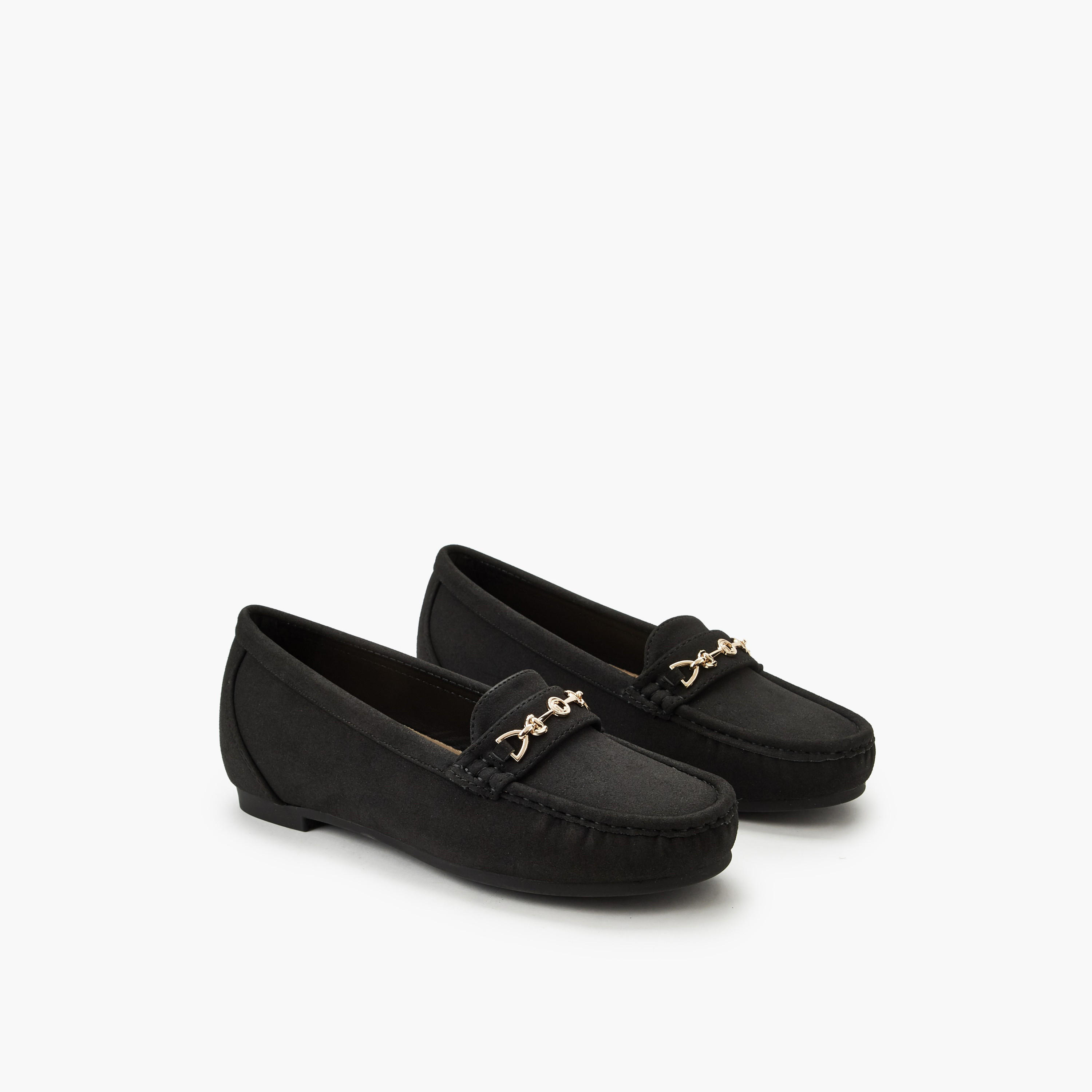 Le Confort Women Metal Accent Loafers-women-shoes-sandals-heeled-image-1