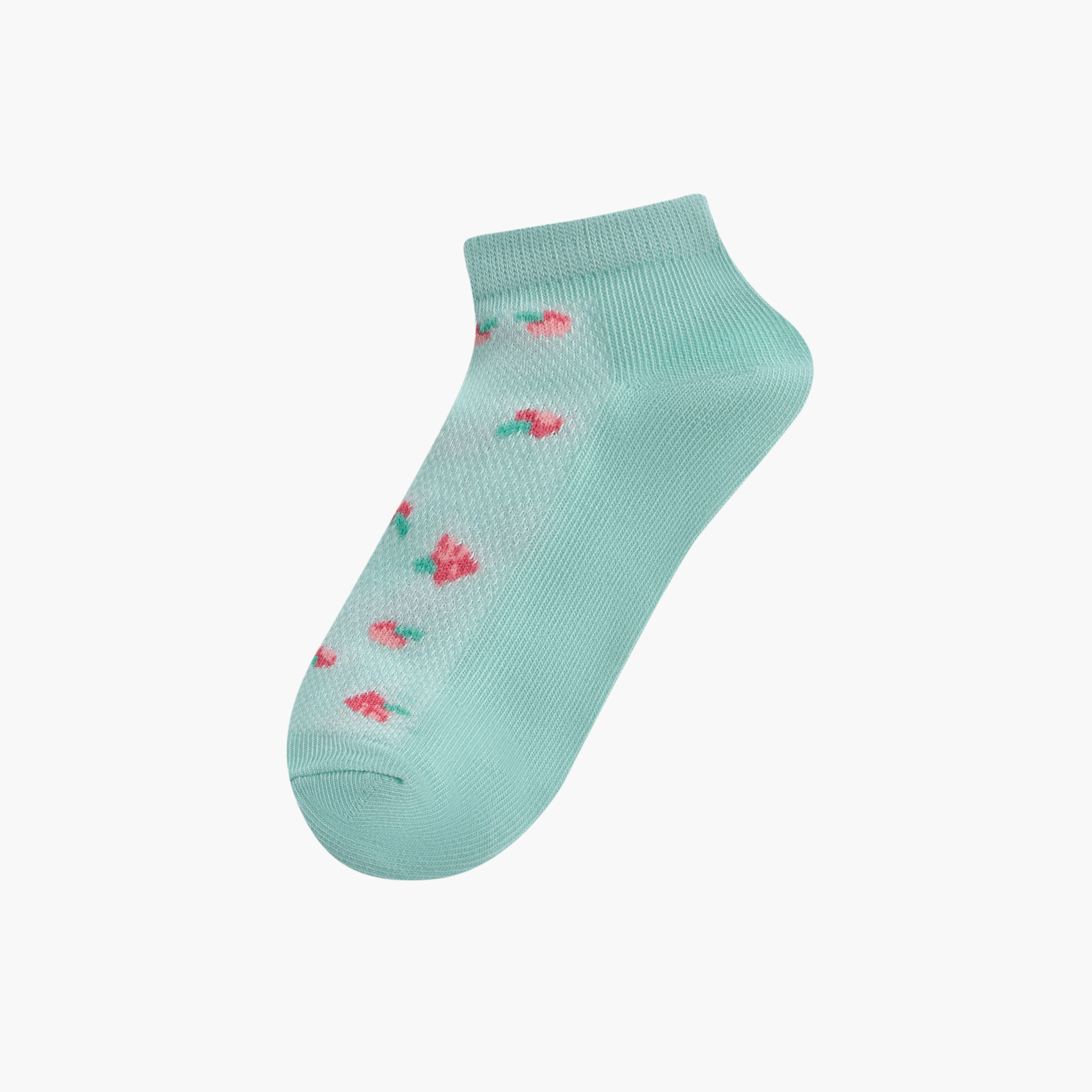 Flora Bella Printed Ankle Length Socks - Set of 5-girls-accessories-socks-image-2