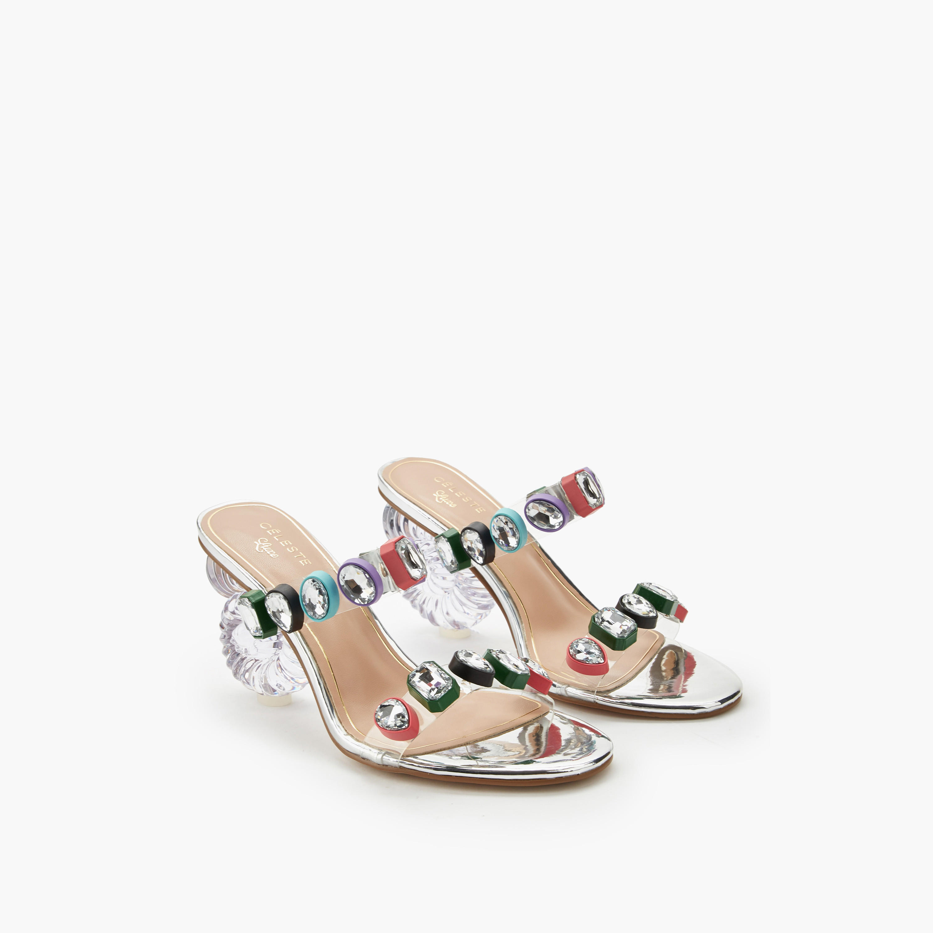 صندل مزين بكعب على شكل صدفة للنساء من سيليست-women-shoes-sandals-heeled-image-1