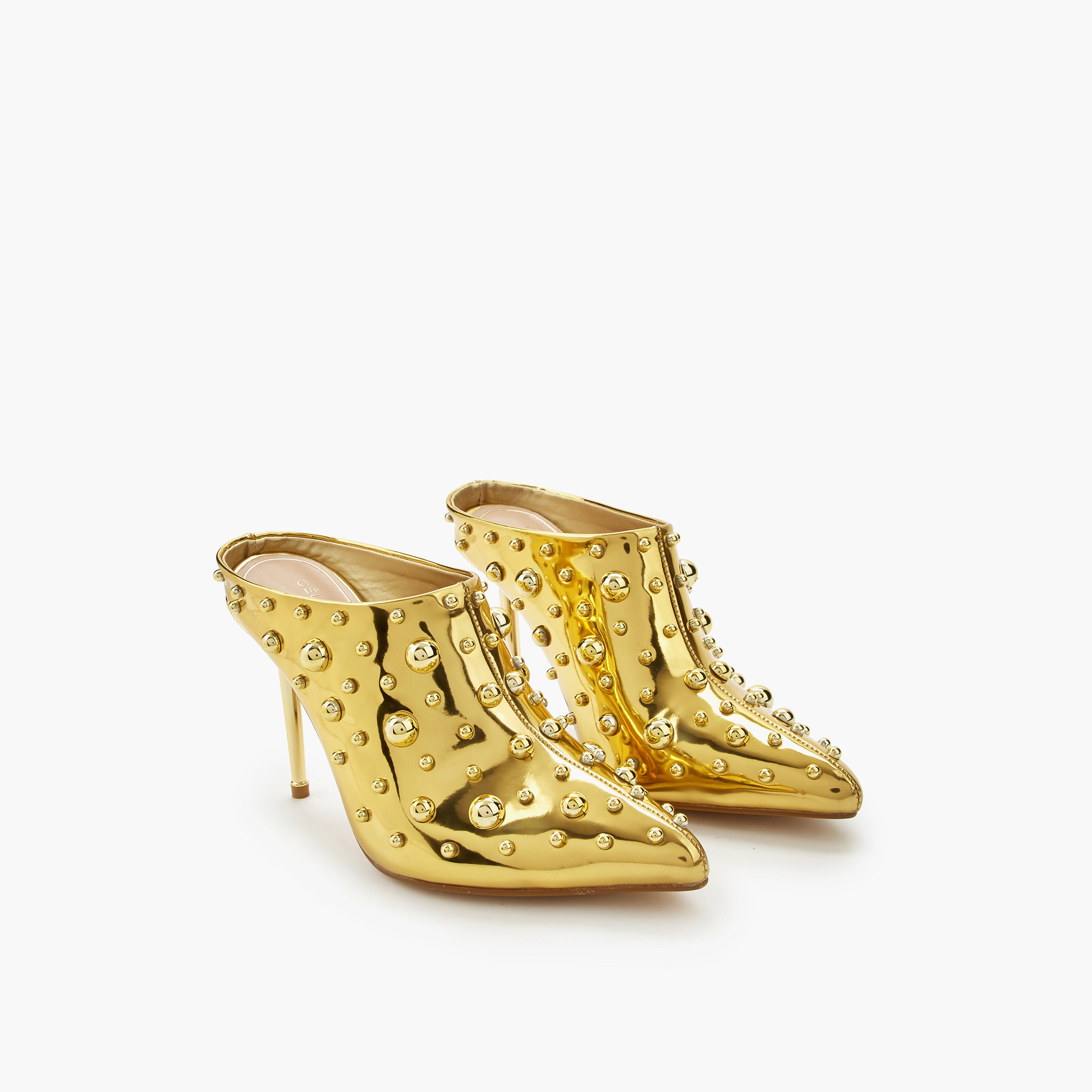 Celeste Women Studded Stiletto Heel Mules-women-shoes-heels-image-1
