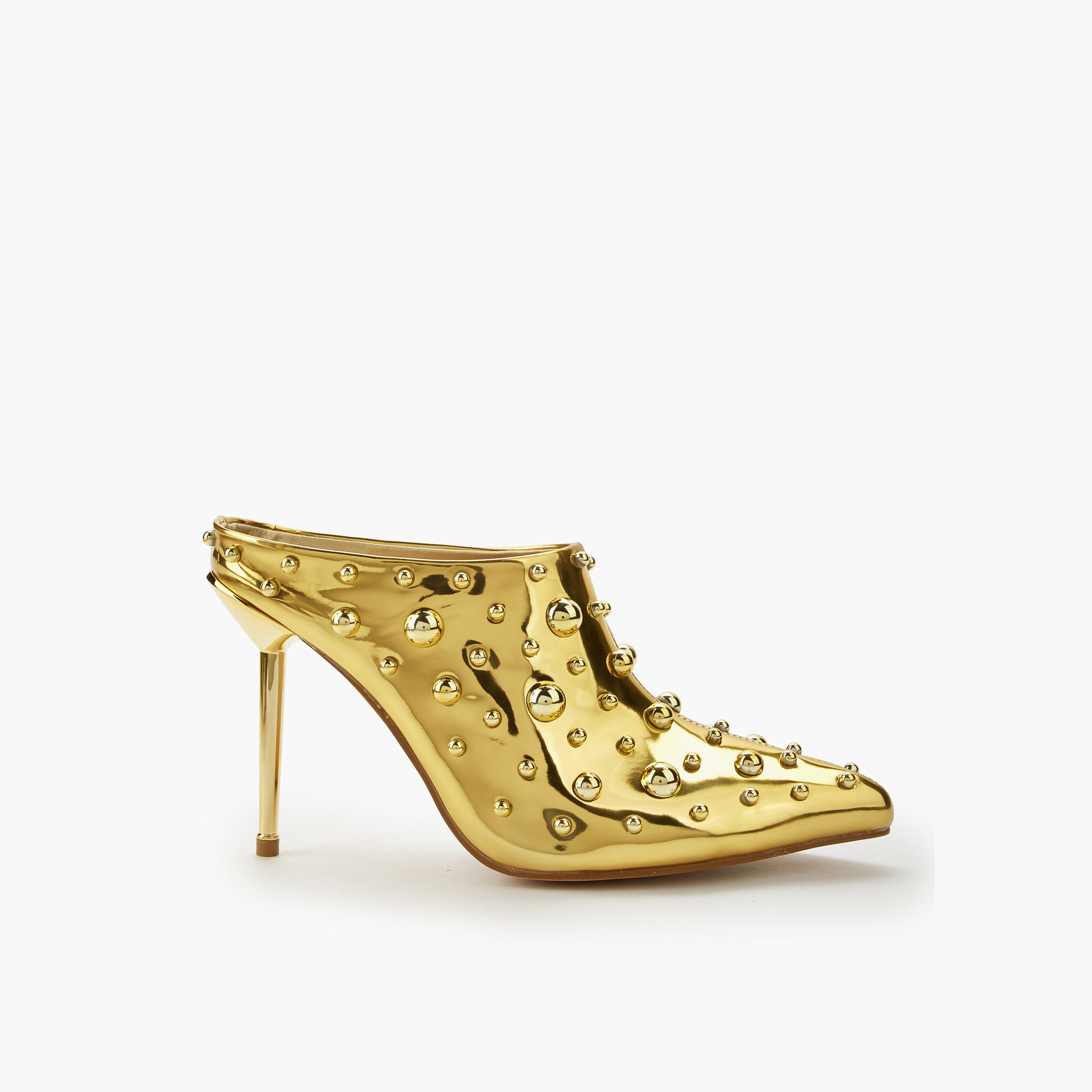 Celeste Women Studded Stiletto Heel Mules-women-shoes-heels-image-2