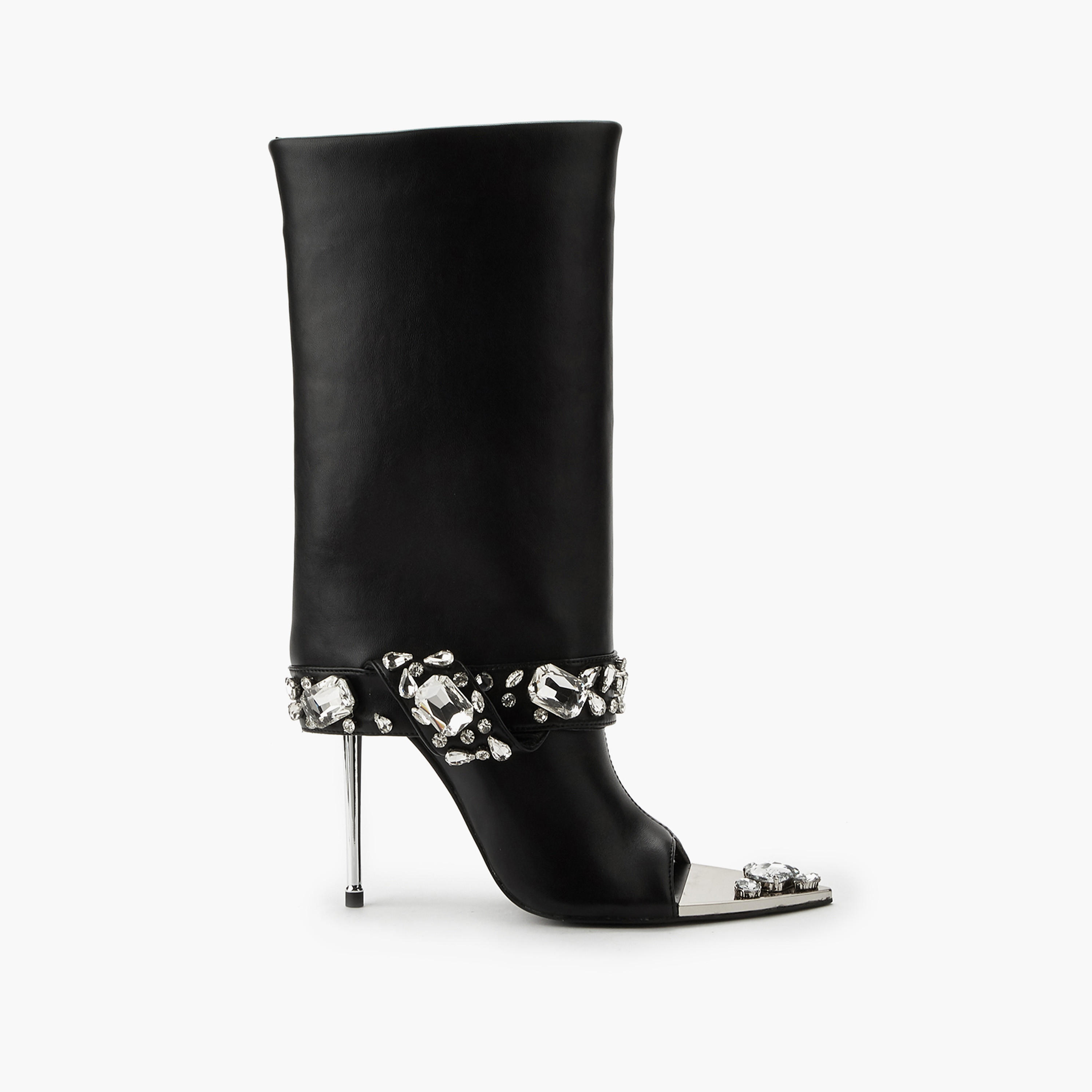 Celeste Women Studded Open Toe High Shaft Boots-women-shoes-boots-image-2