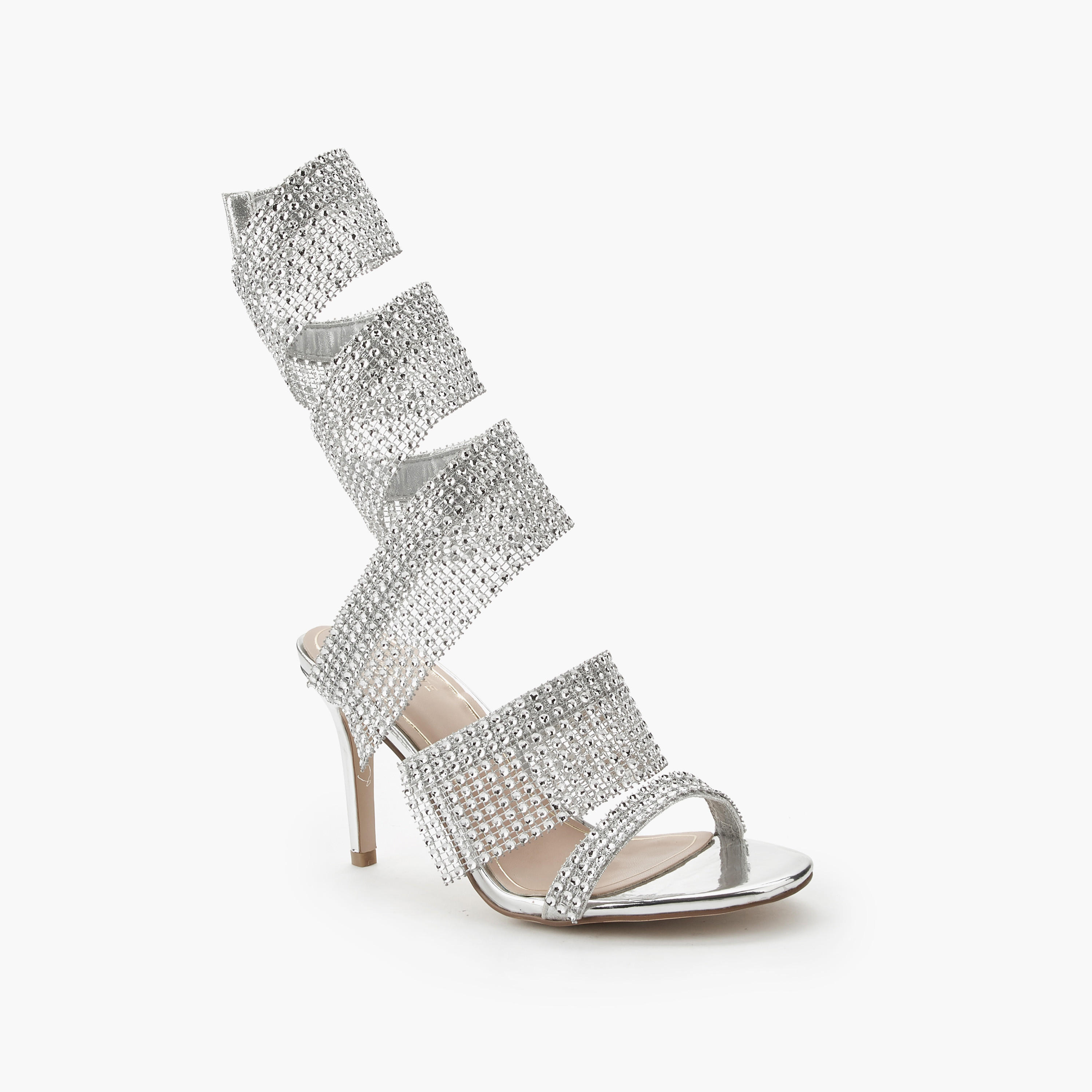صندل بتفاصيل أحزمة مرصّعة للنساء من سيليست-women-shoes-sandals-heeled-image-2