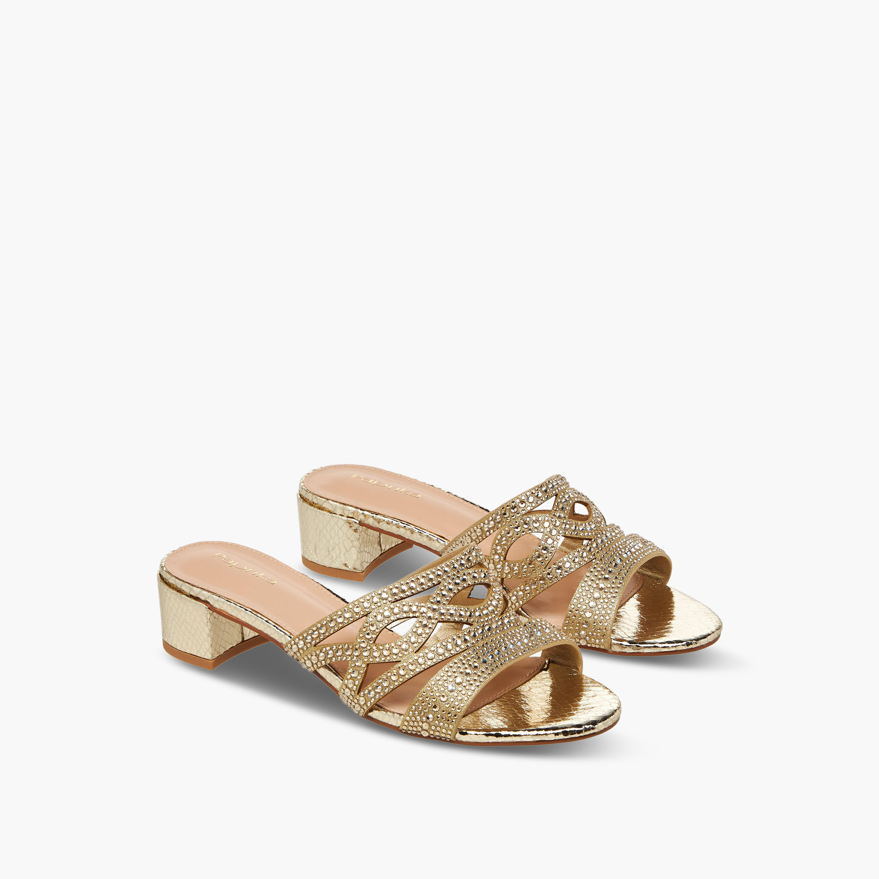 Paprika Women Embellished Slip-On Block Heel Sandals-women-shoes-sandals-heeled-image-1