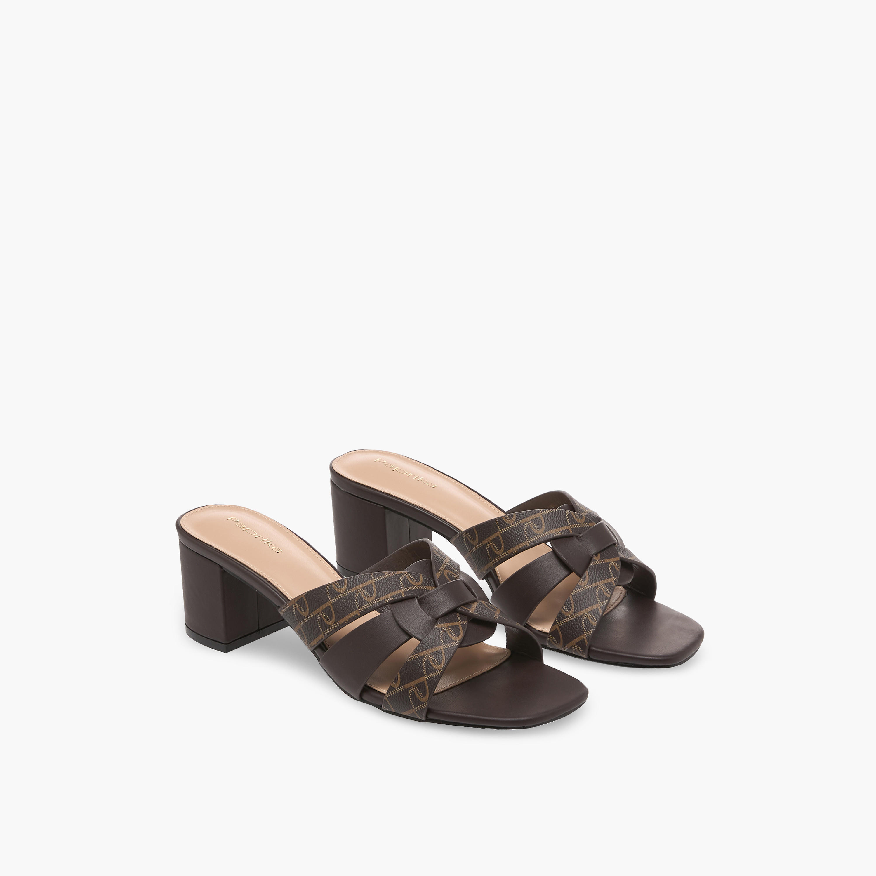Paprika Women Printed Block Heel Slip-On Sandals-women-shoes-sandals-heeled-image-1