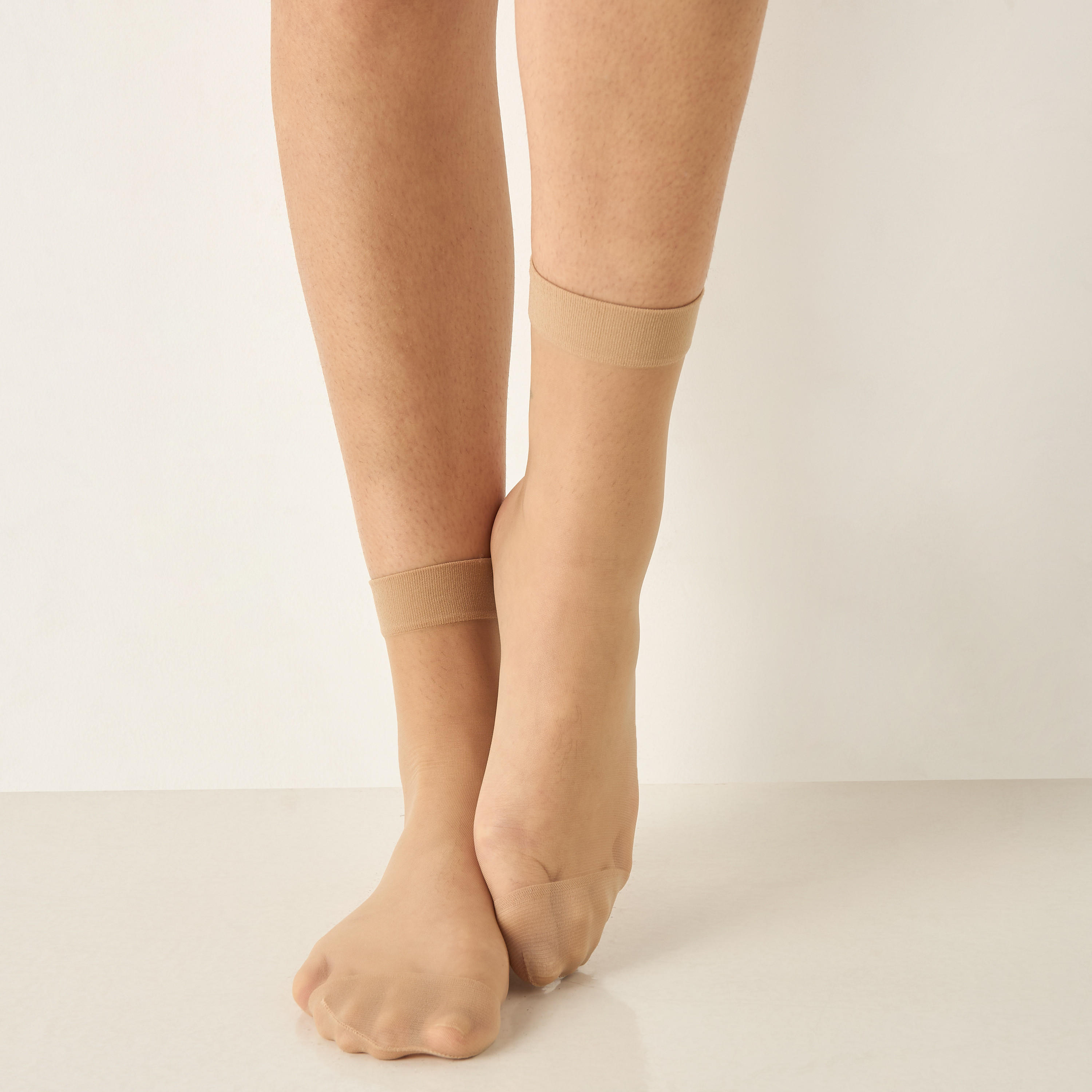 Celeste Solid Crew Length Socks with Elasticated Hem-women-socksandstockings-image-2