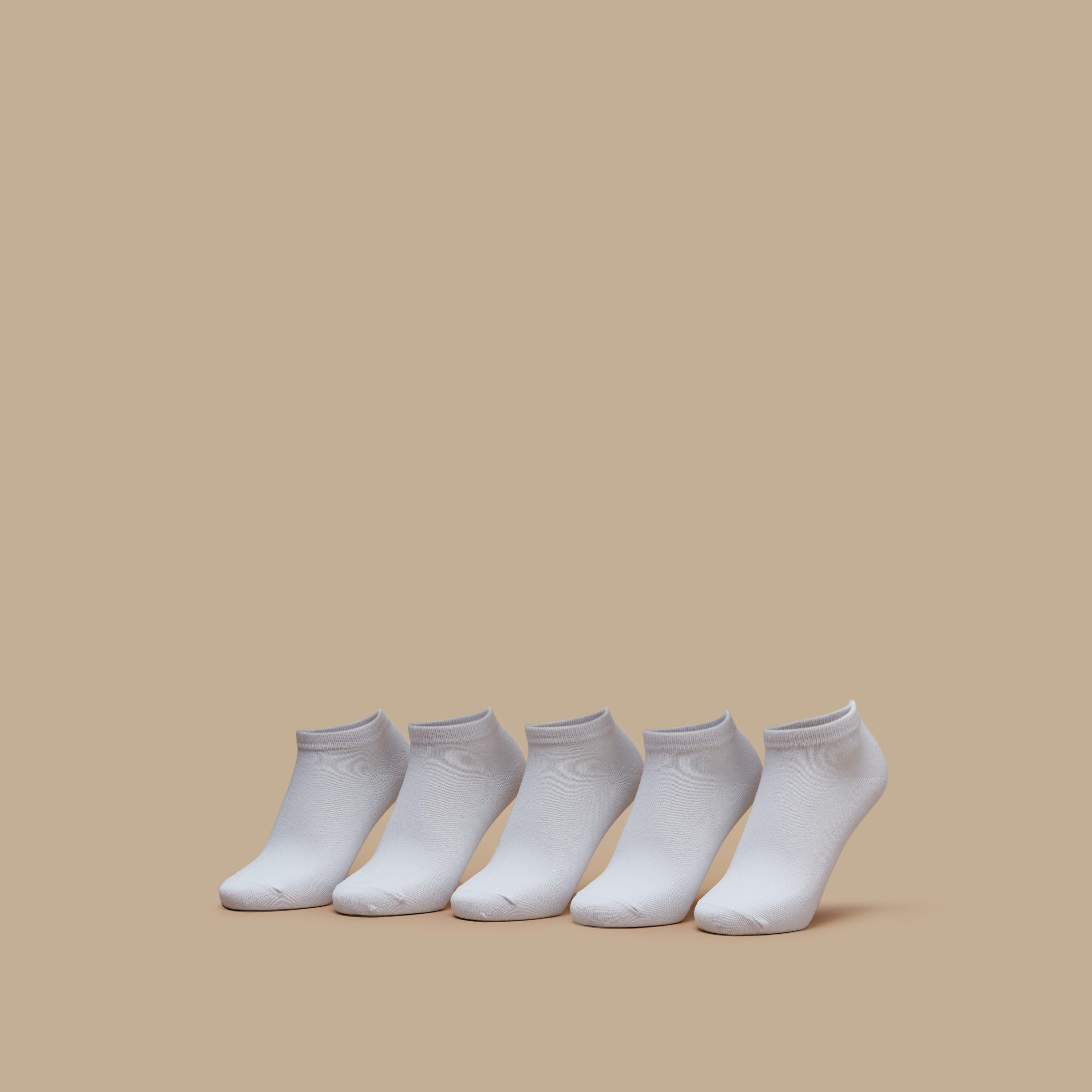 Solid Ankle Length Socks - Set of 5-girls-accessories-socks-image-1