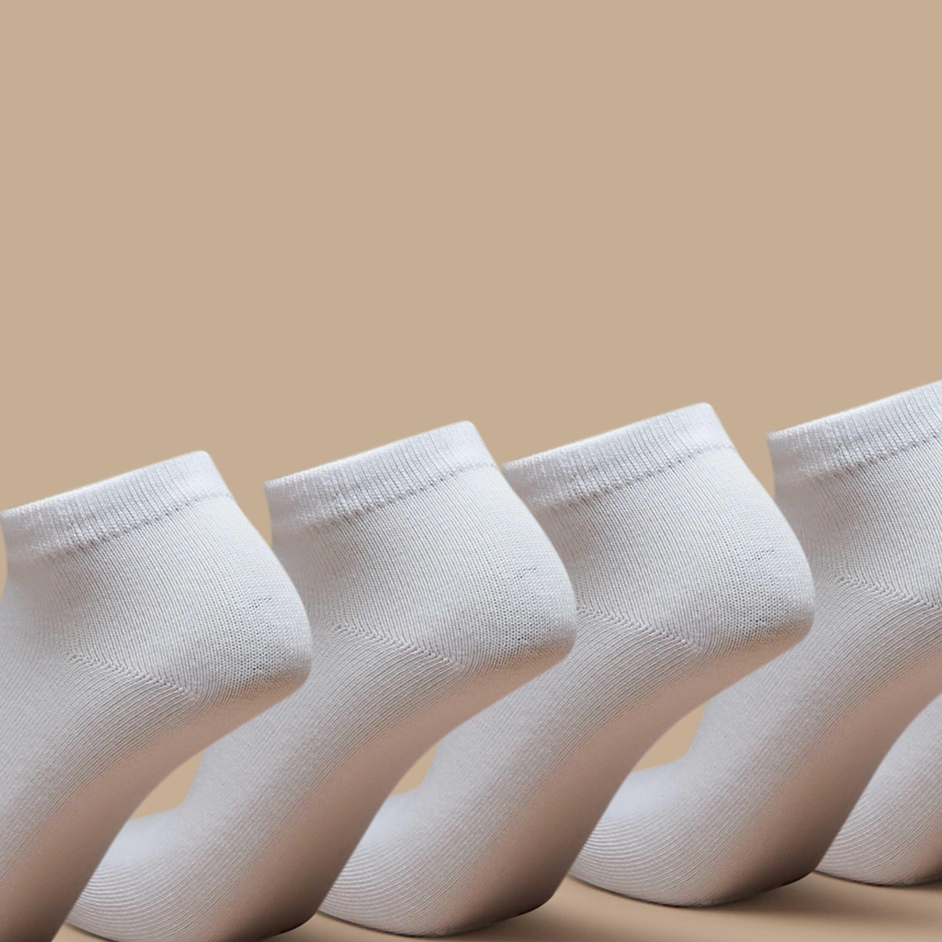 Solid Ankle Length Socks - Set of 5-girls-accessories-socks-image-2