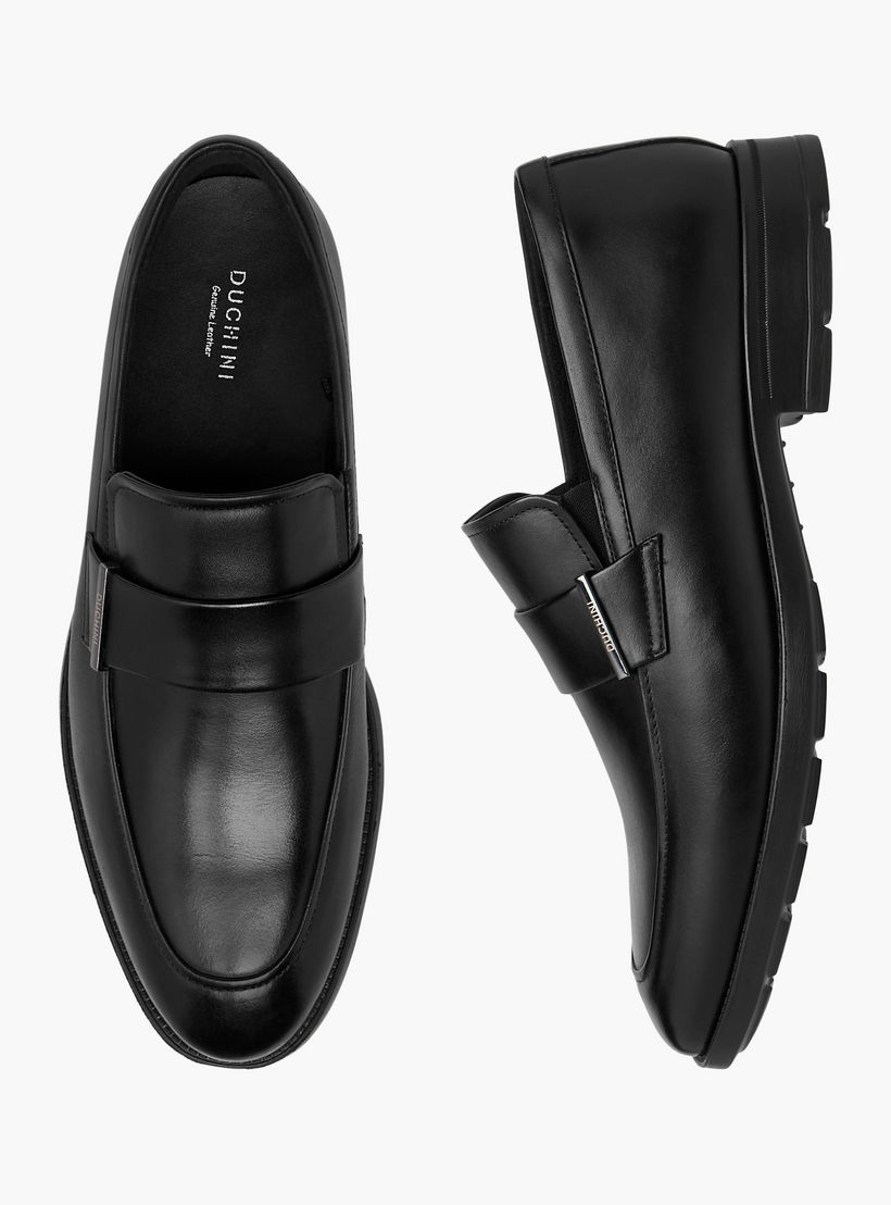 Duchini Men's Leather Solid Slip-On Loafers-men-shoes-formalshoes-image-1