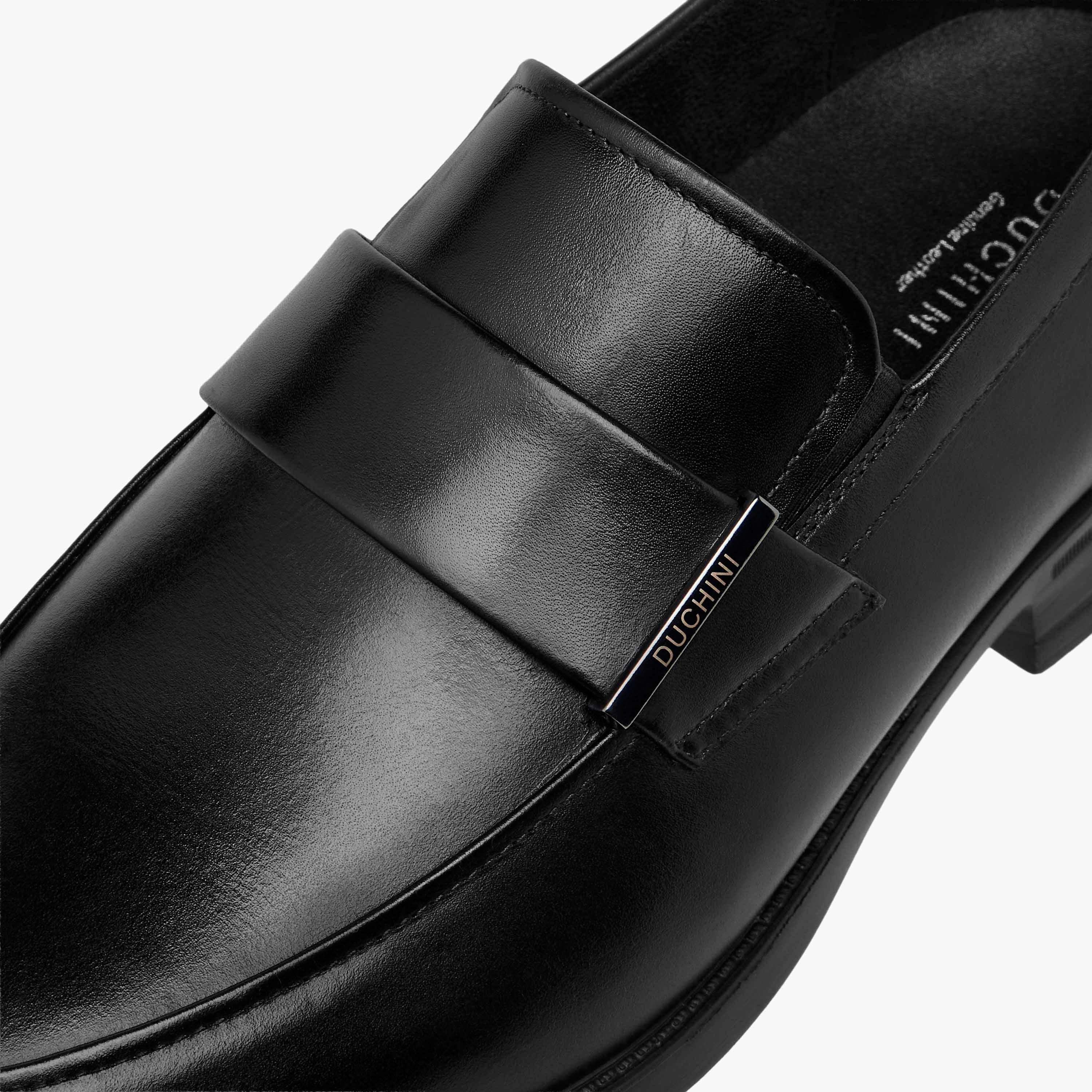 Duchini Men's Leather Solid Slip-On Loafers-men-shoes-formalshoes-image-4