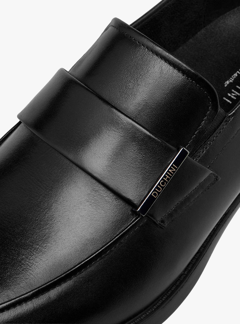 Duchini Men's Leather Solid Slip-On Loafers-men-shoes-formalshoes-image-4