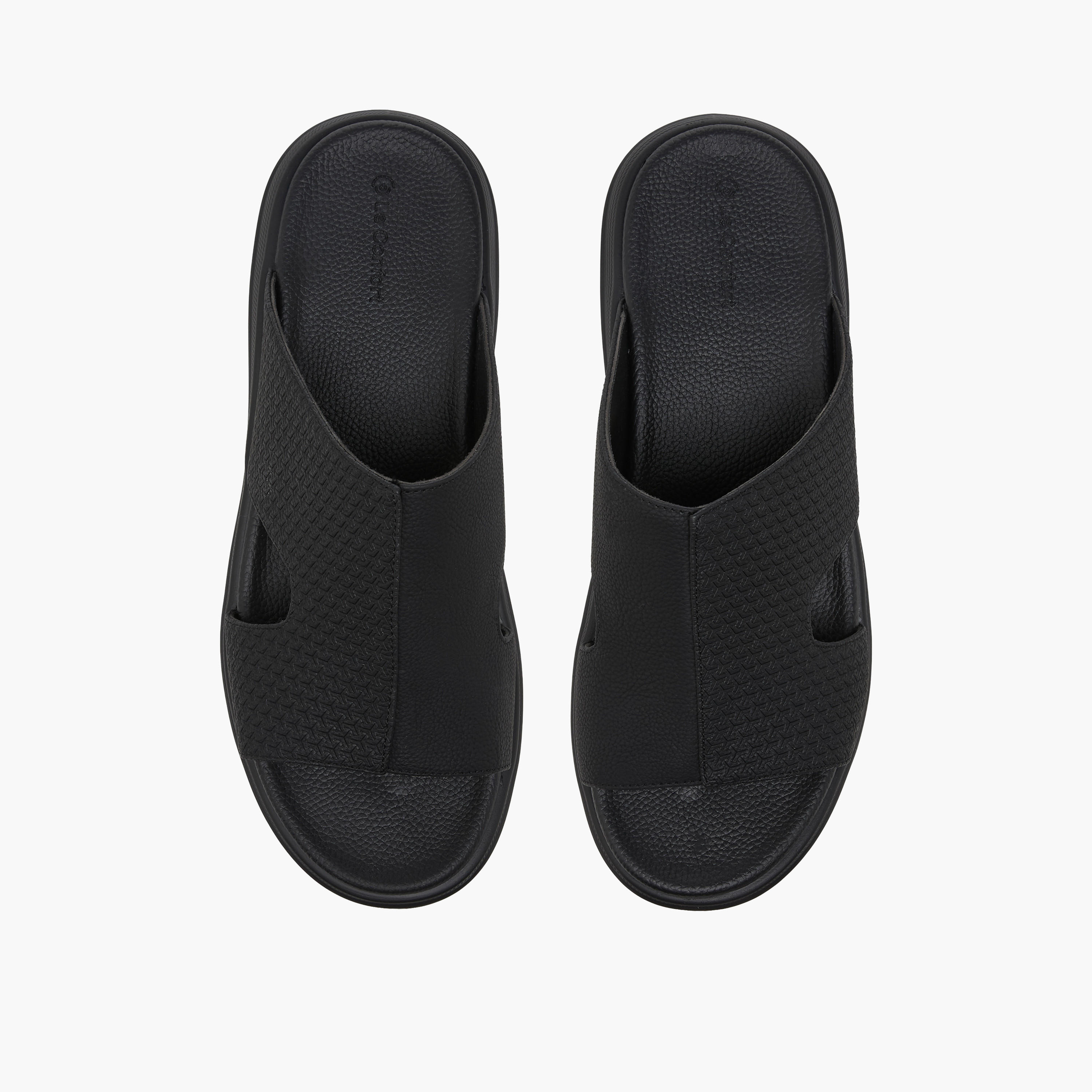 Le Confort Men Textured Slip-On Comfort Sandals-men-shoes-sandals-image-1