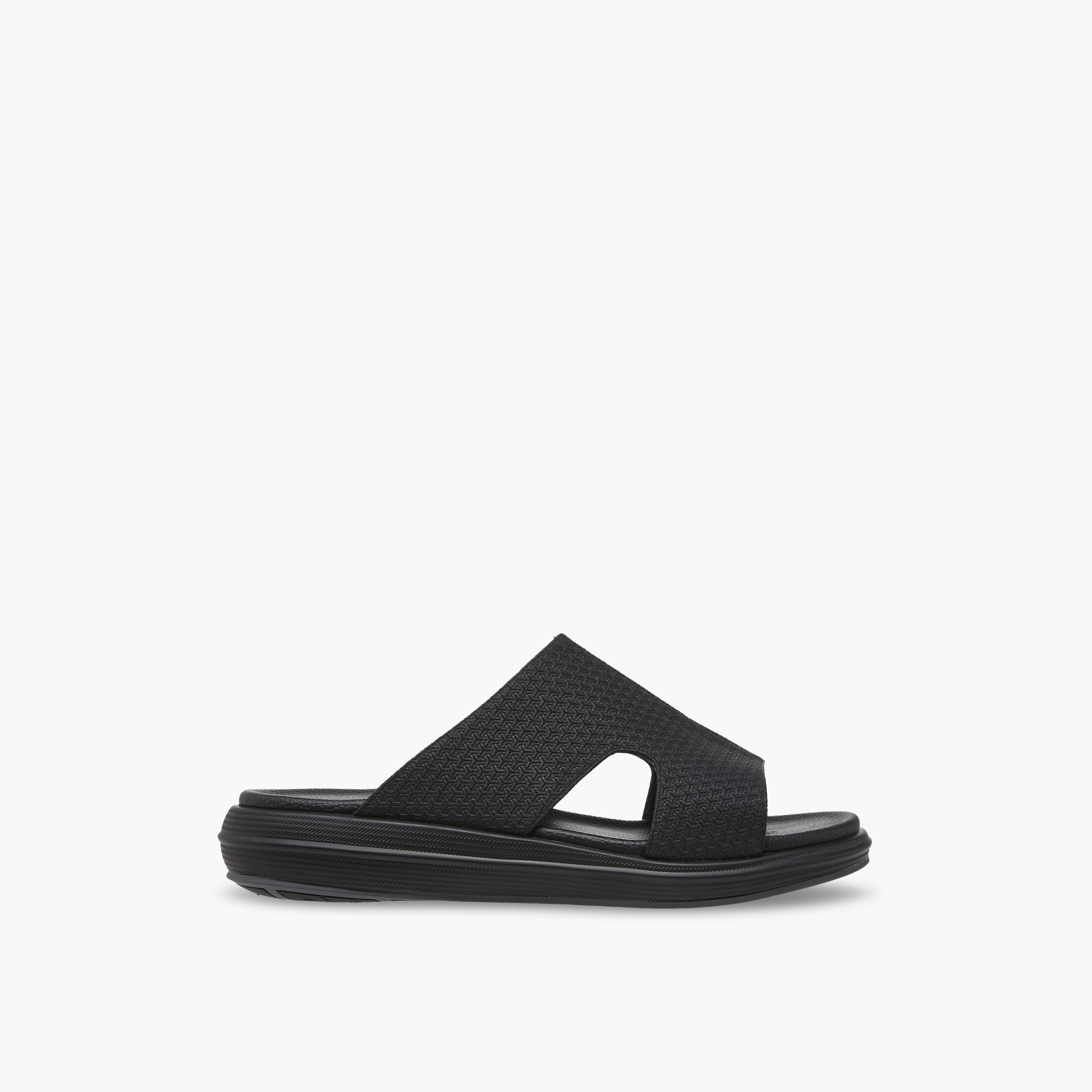 Le Confort Men Textured Slip-On Comfort Sandals-men-shoes-sandals-image-3