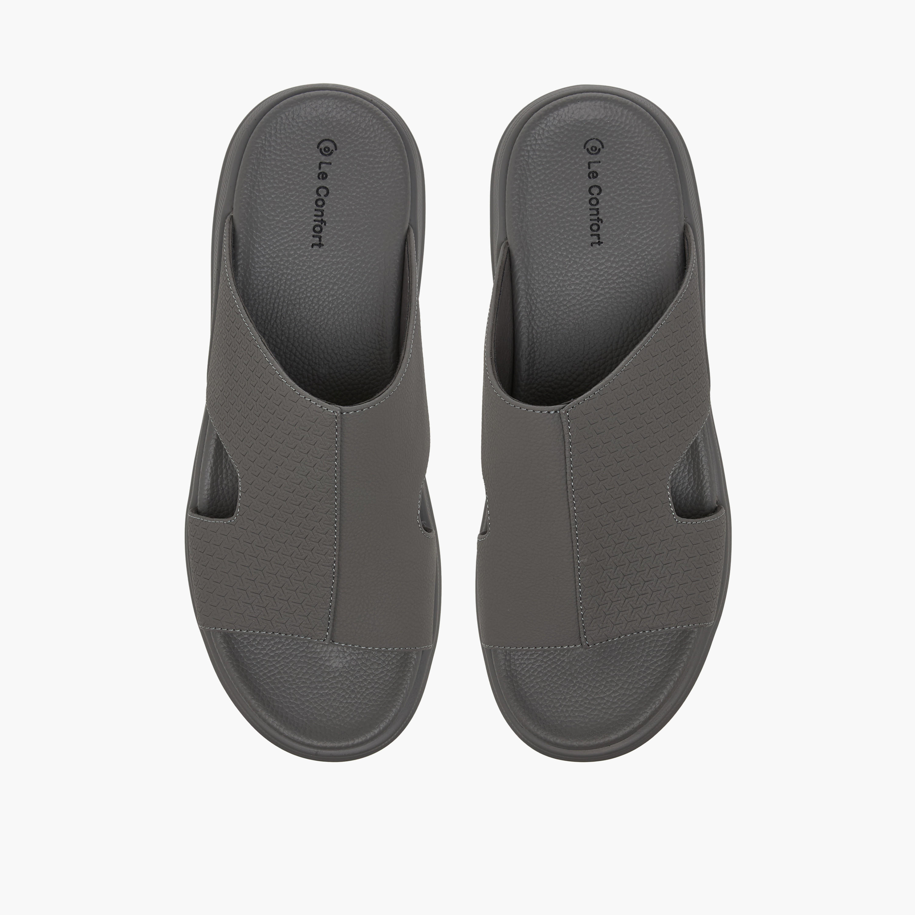 Le Confort Men Textured Slip-On Comfort Sandals-men-shoes-sandals-image-1