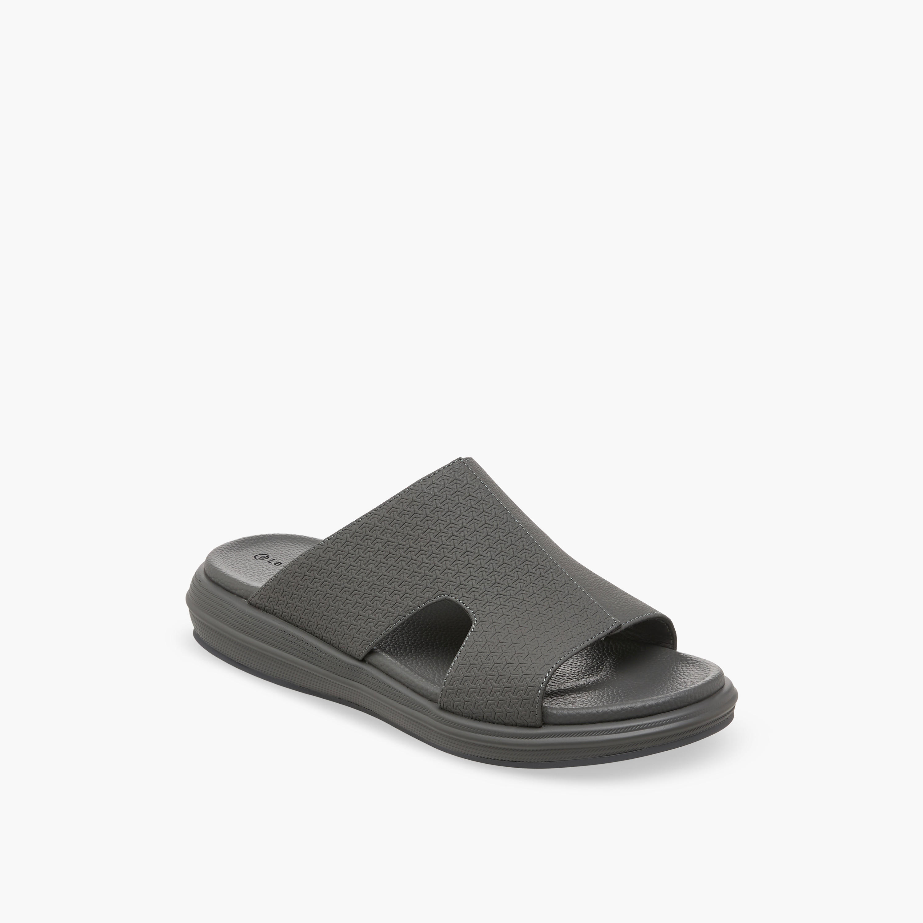 Le Confort Men Textured Slip-On Comfort Sandals-men-shoes-sandals-image-2