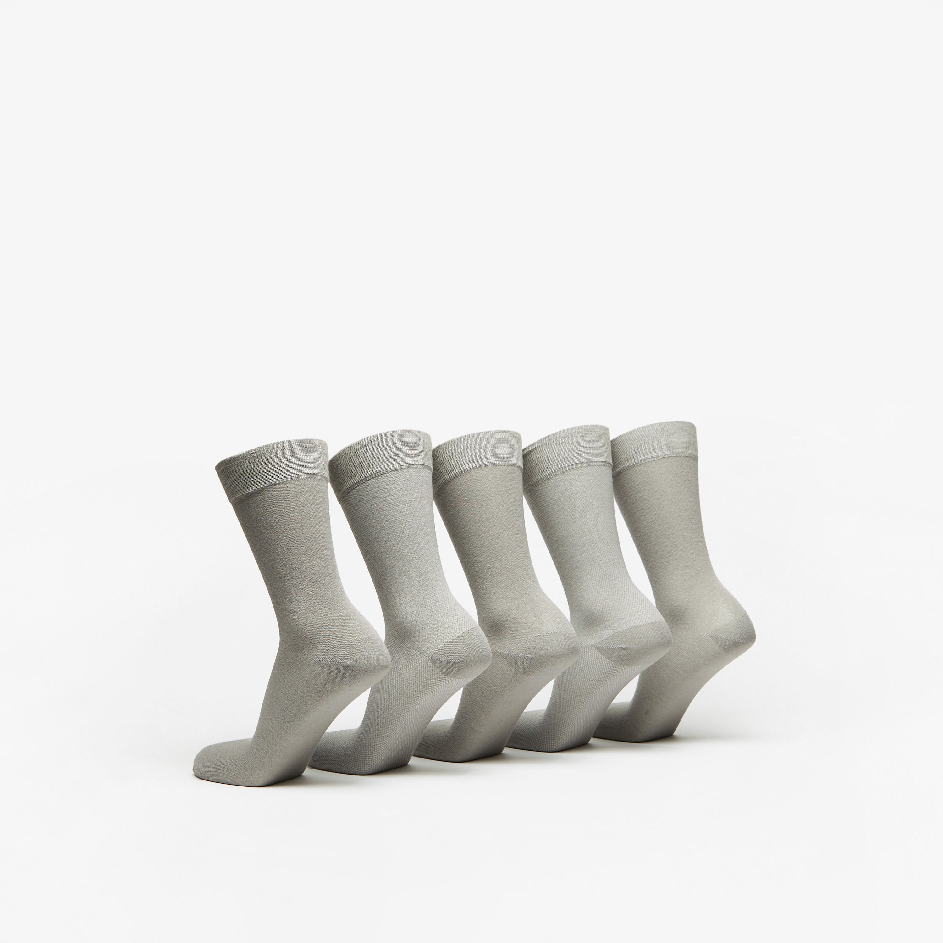 Duchini Solid Crew Length Socks - Set of 5-men-socks-image-3