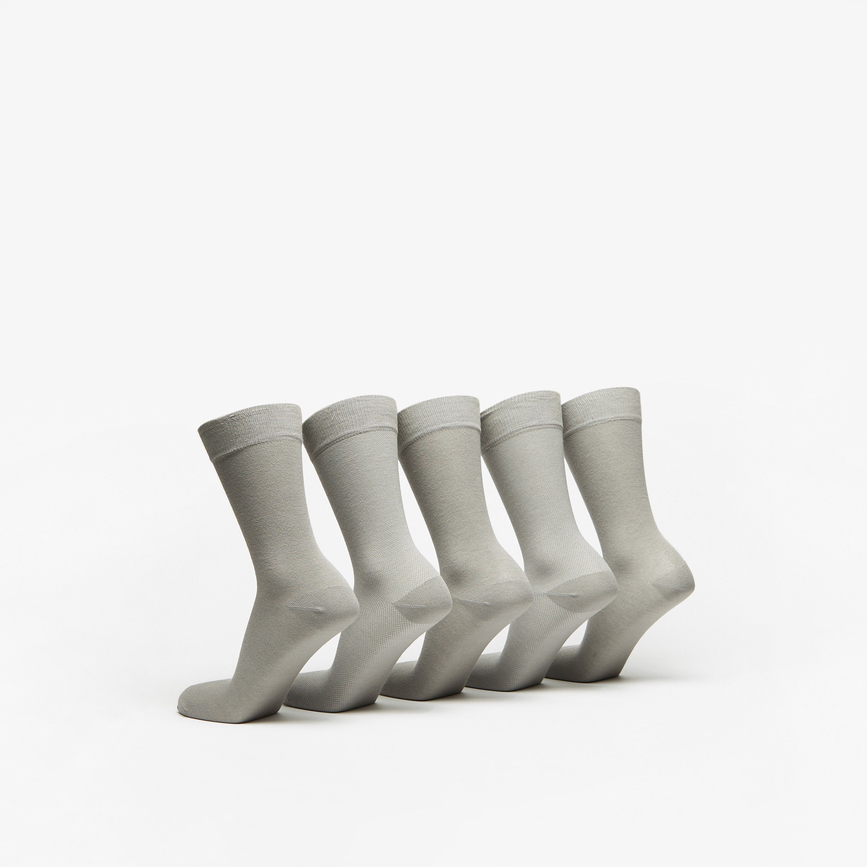 جوارب سادة بطول ربلة الساق من دوتشيني - طقم من 5 أزواج-men-socks-image-6