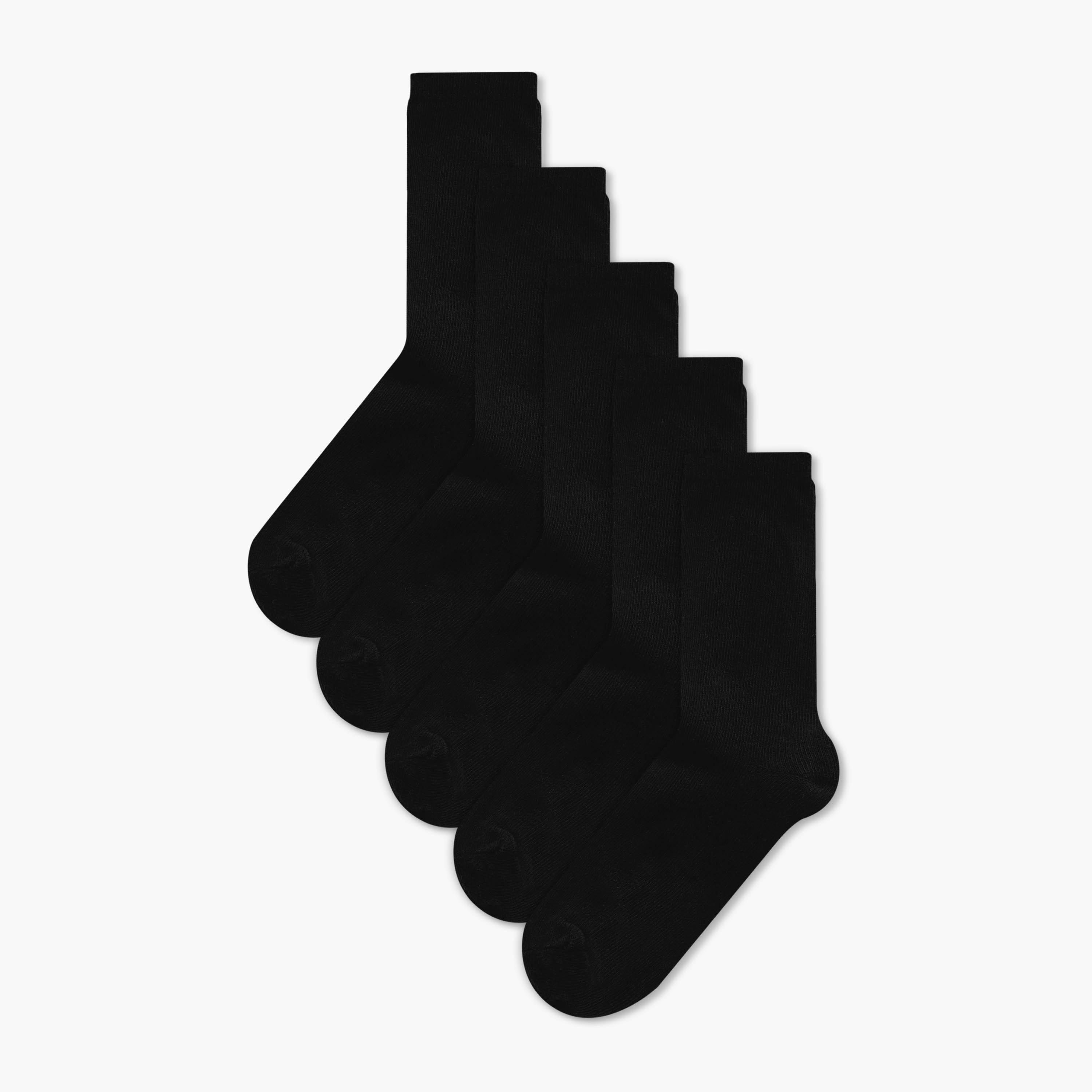 جوارب سادة بطول ربلة الساق - طقم من 5 أزواج-girls-accessories-socks-image-1