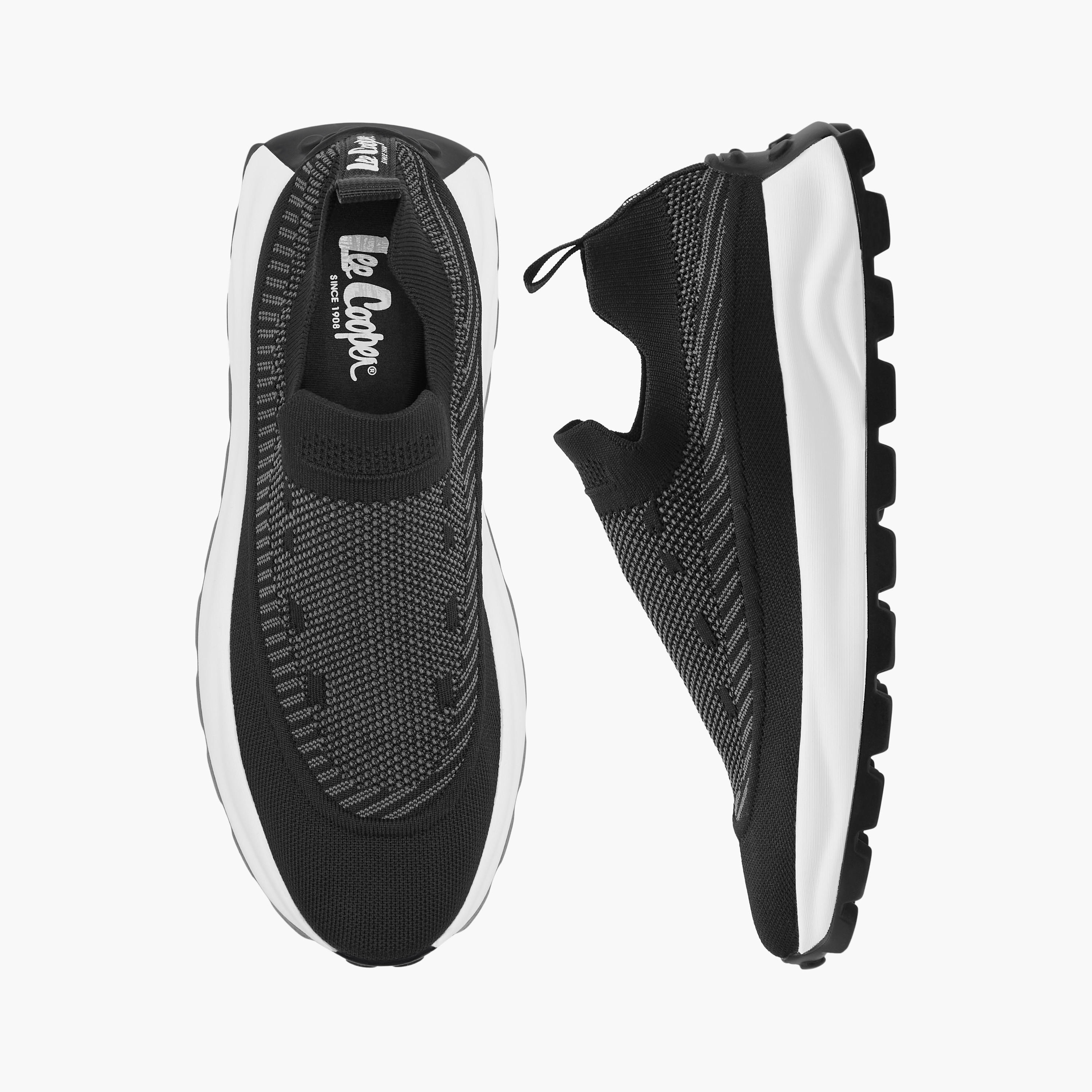 Lee Cooper Men's Textured Slip-On Sneakers with Pull Tabs-men-shoes-sneakers-image-1