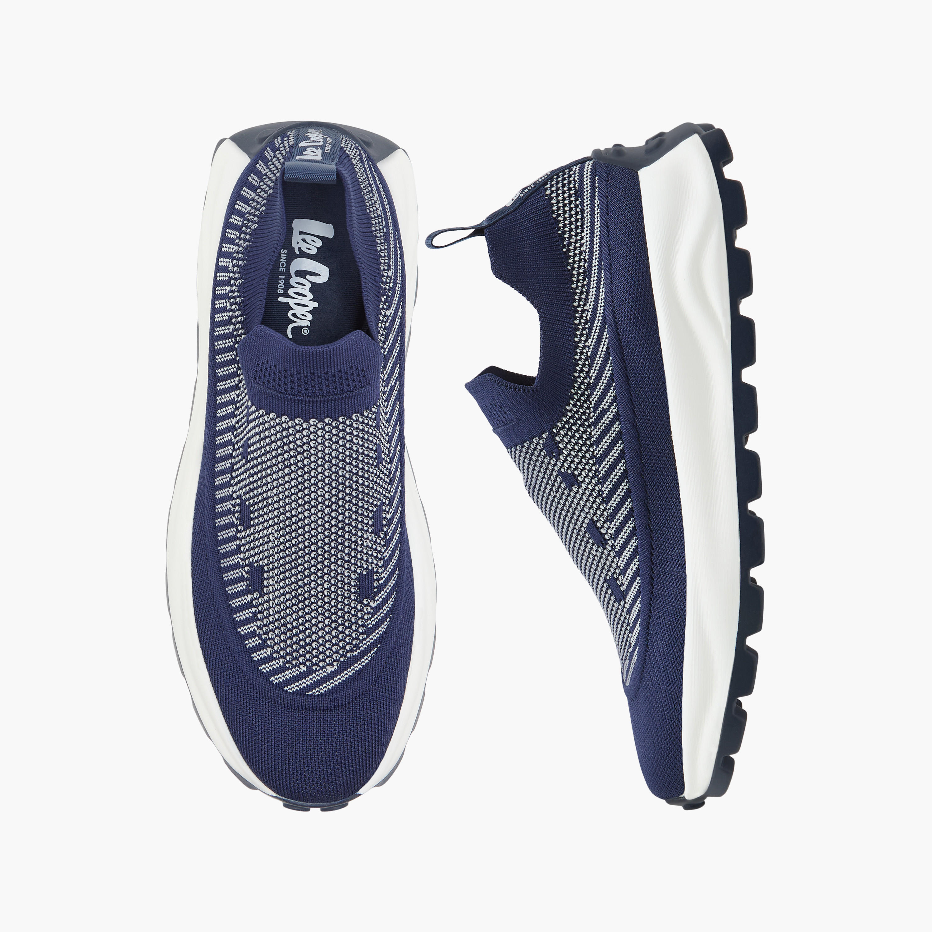Lee Cooper Men's Textured Slip-On Sneakers with Pull Tabs-men-shoes-sneakers-image-1