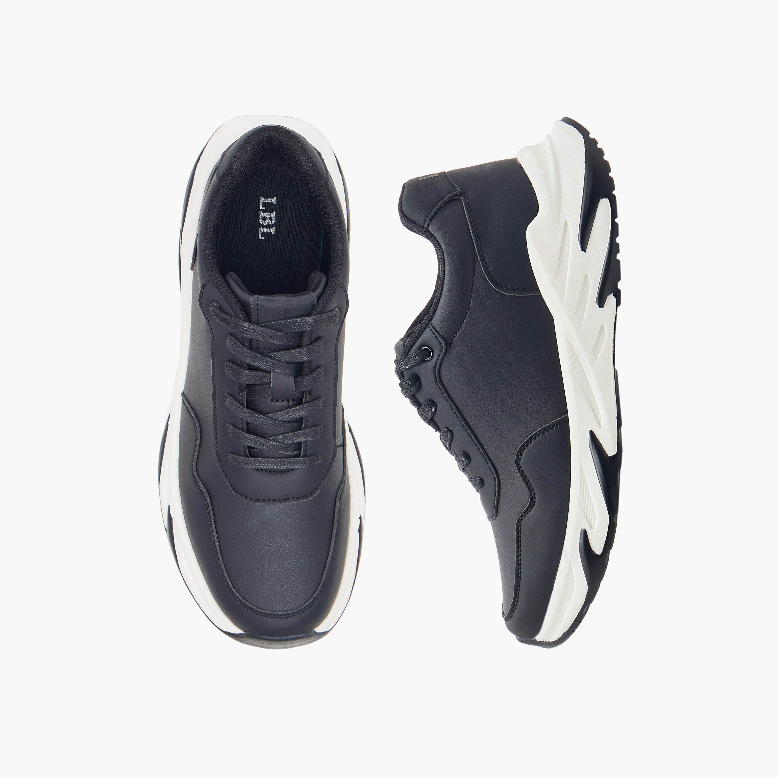 LBL by Shoexpress Panelled Ankle Sneakers with Lace-Up Closure-men-shoes-sneakers-image-1