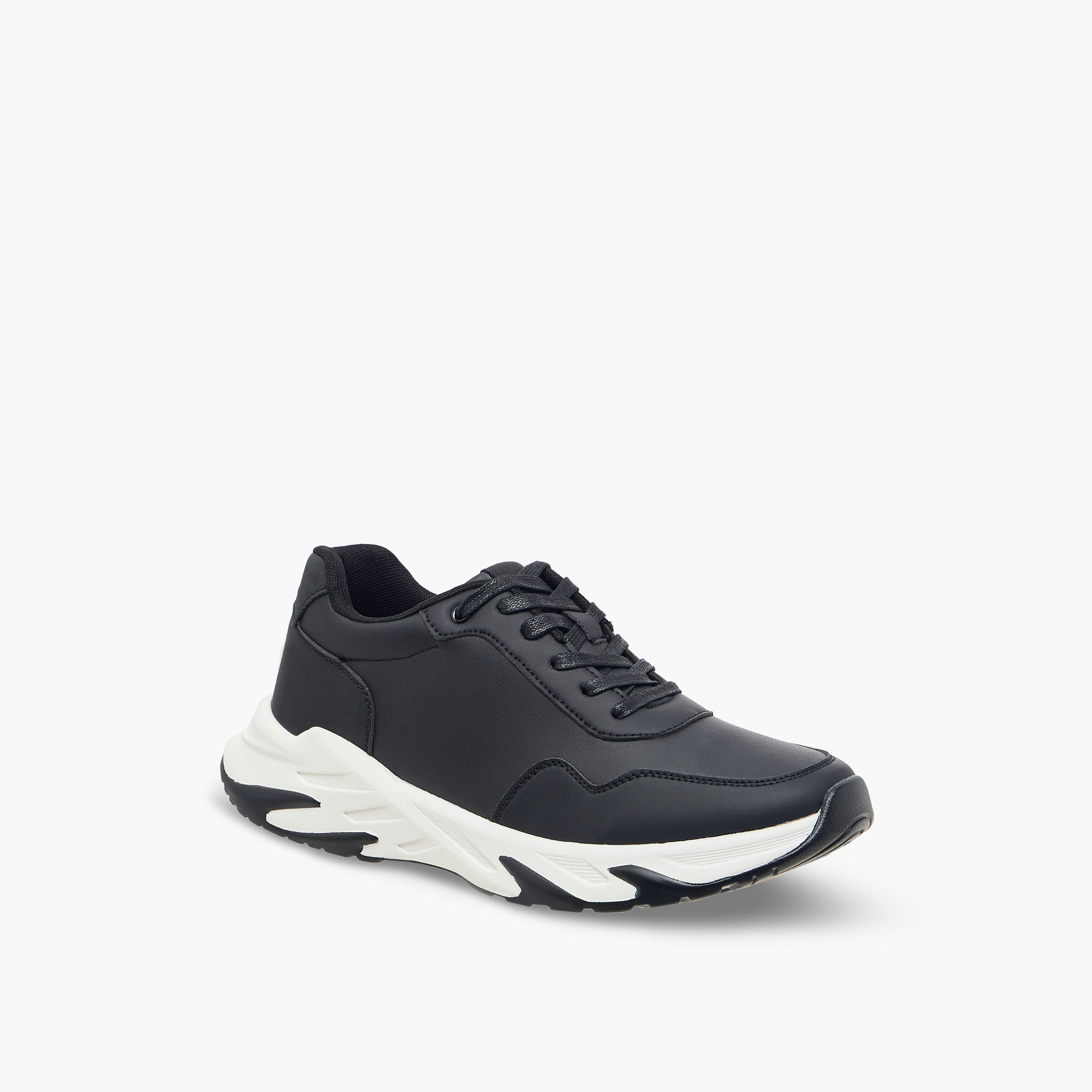 LBL by Shoexpress Panelled Ankle Sneakers with Lace-Up Closure-men-shoes-sneakers-image-2