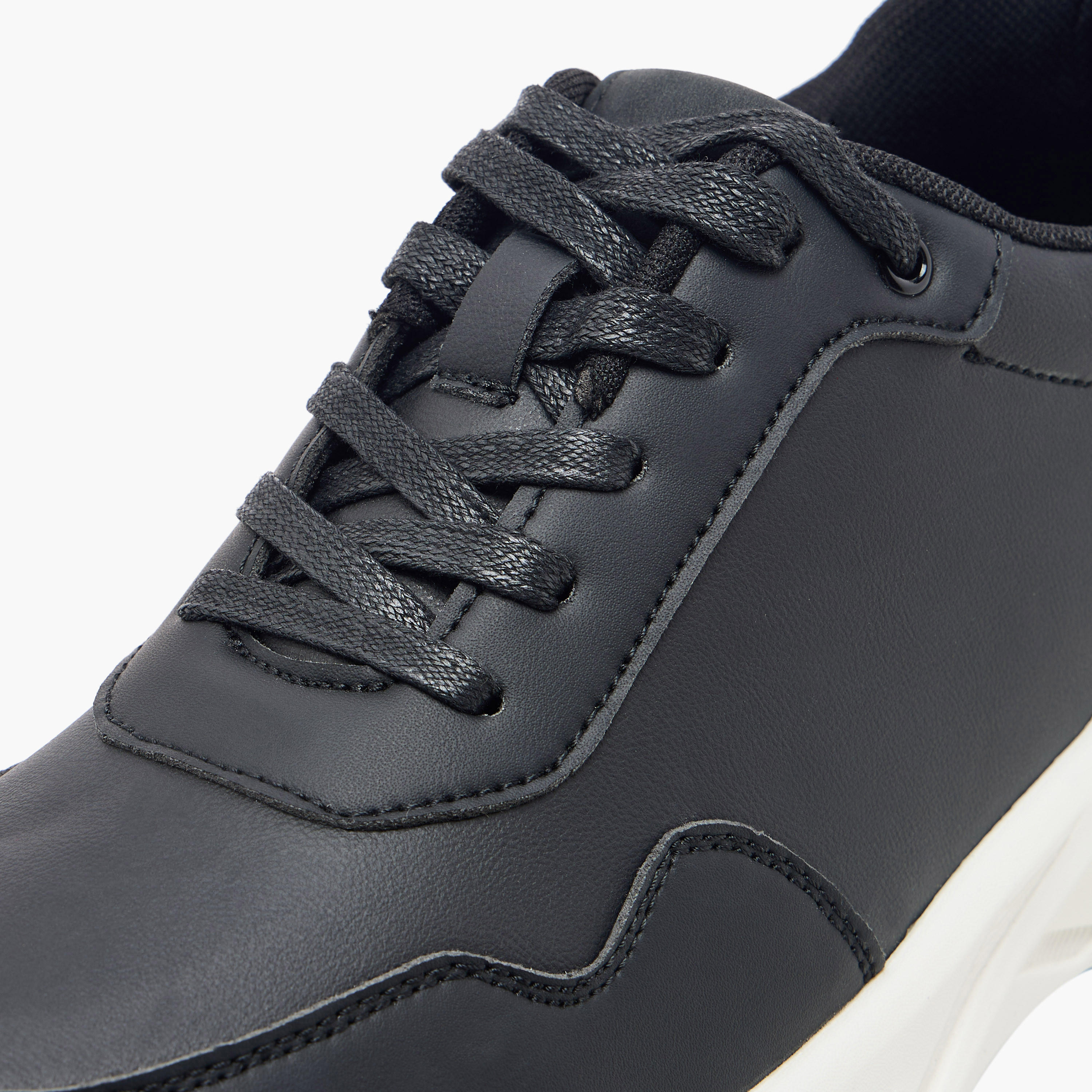 LBL by Shoexpress Panelled Ankle Sneakers with Lace-Up Closure-men-shoes-sneakers-image-4