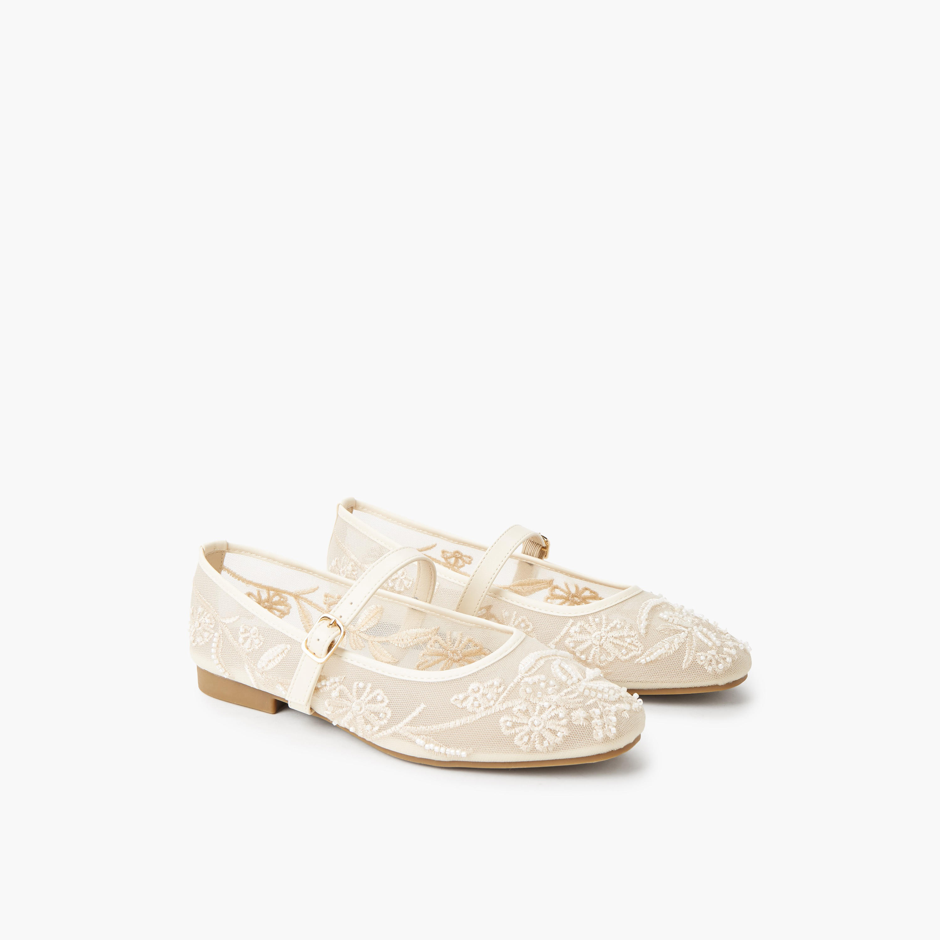 Flora Bella Women Embroidered and Embellished Mary Jane Shoes-women-shoes-ballerinas-image-1
