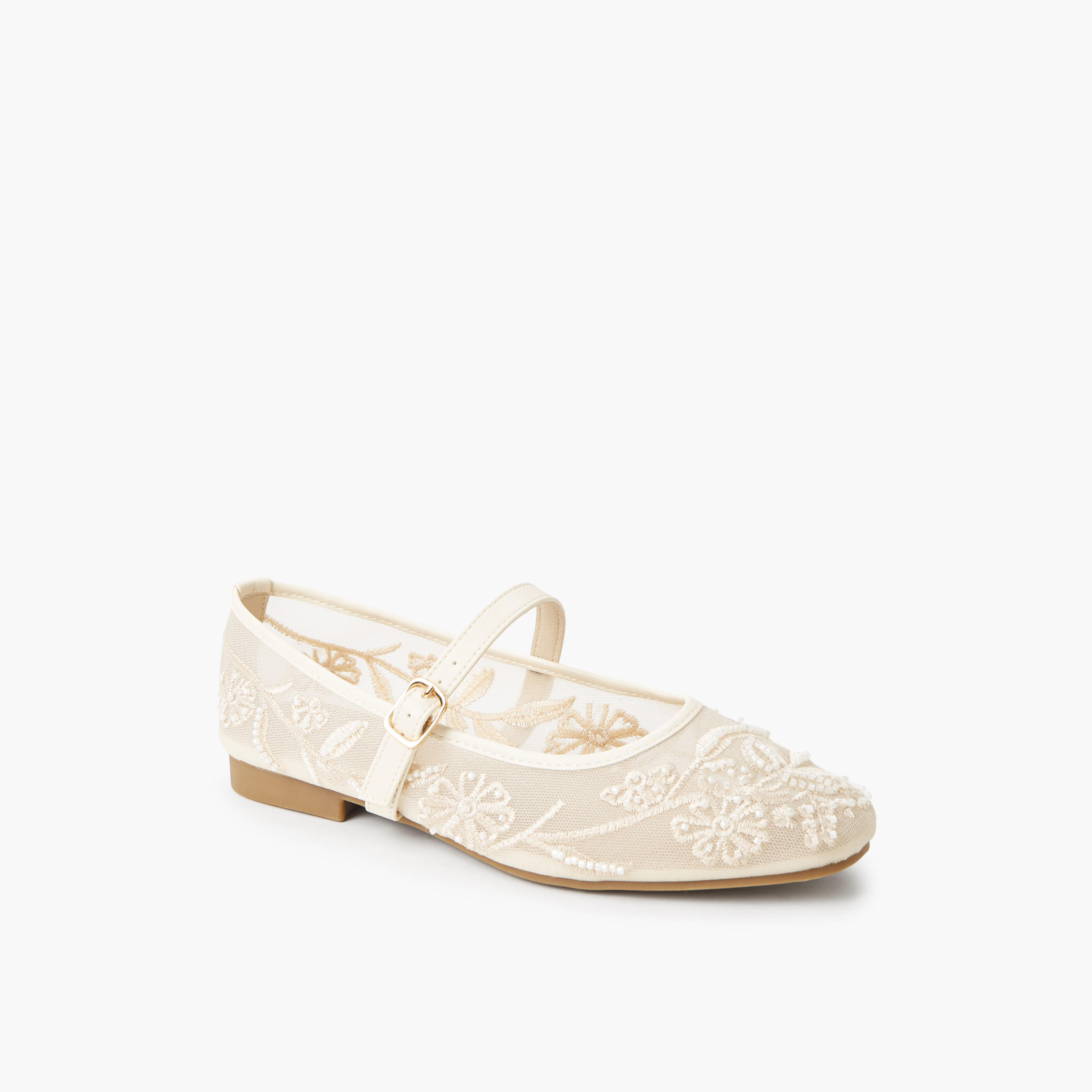 Flora Bella Women Embroidered and Embellished Mary Jane Shoes-women-shoes-ballerinas-image-2