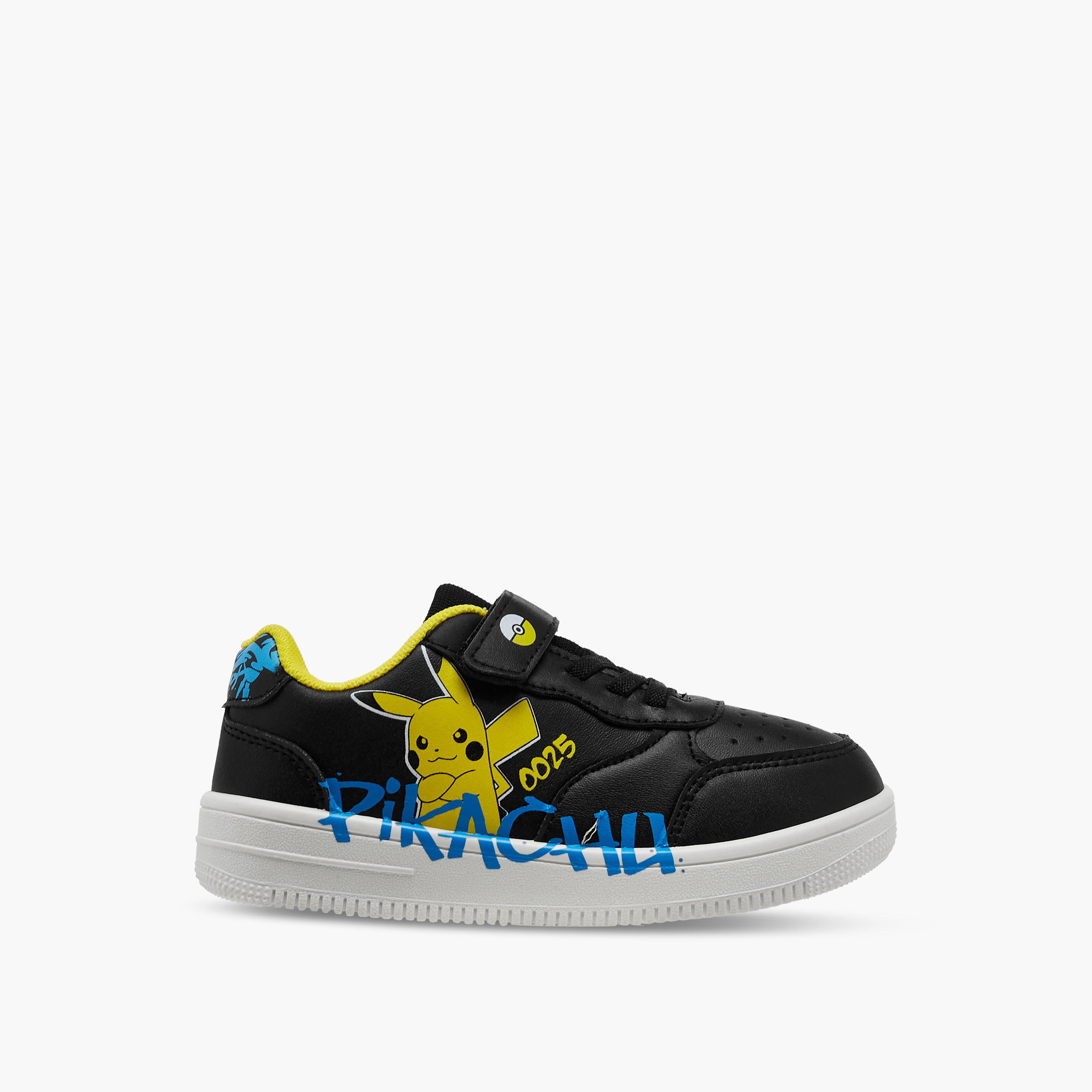 Pokemon Pikachu Print Sneakers with Hook and Loop Closure-boys-shoes-sneakers-image-3