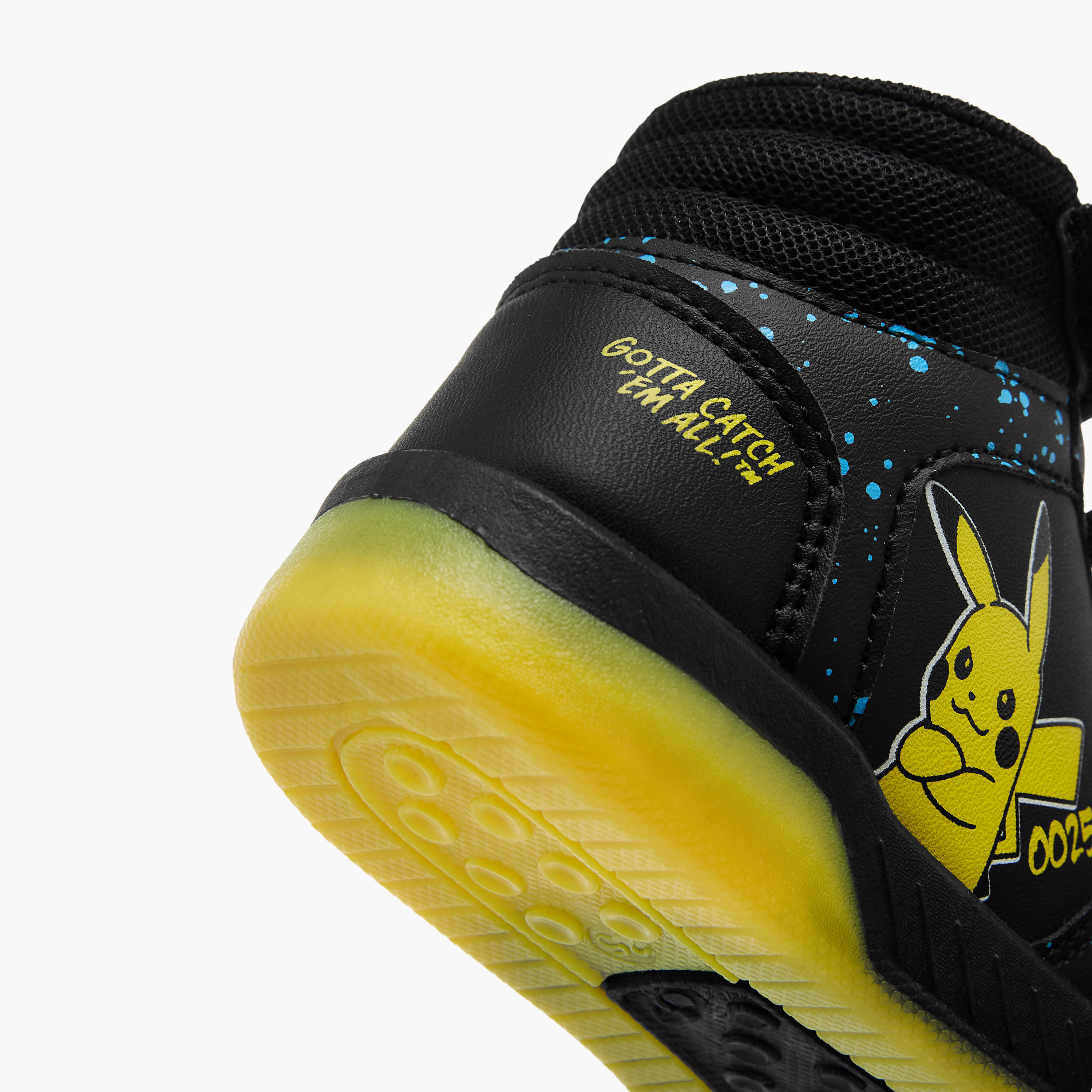 Pokemon Pikachu Print High-Top Sneakers with Hook and Loop Closure-boys-shoes-sneakers-image-5
