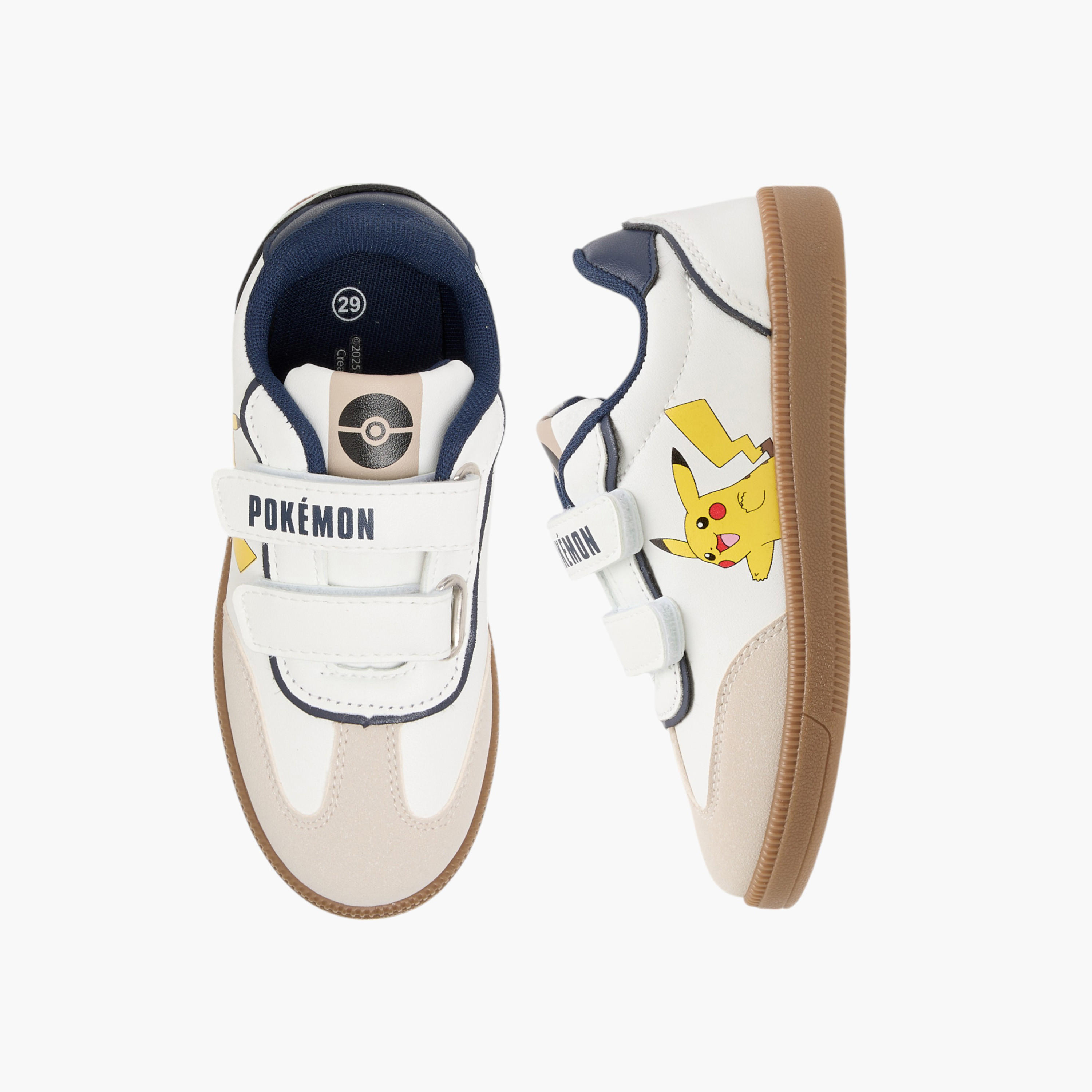 Pokemon Printed Sneakers with Hook and Loop Closure-boys-shoes-sneakers-image-1