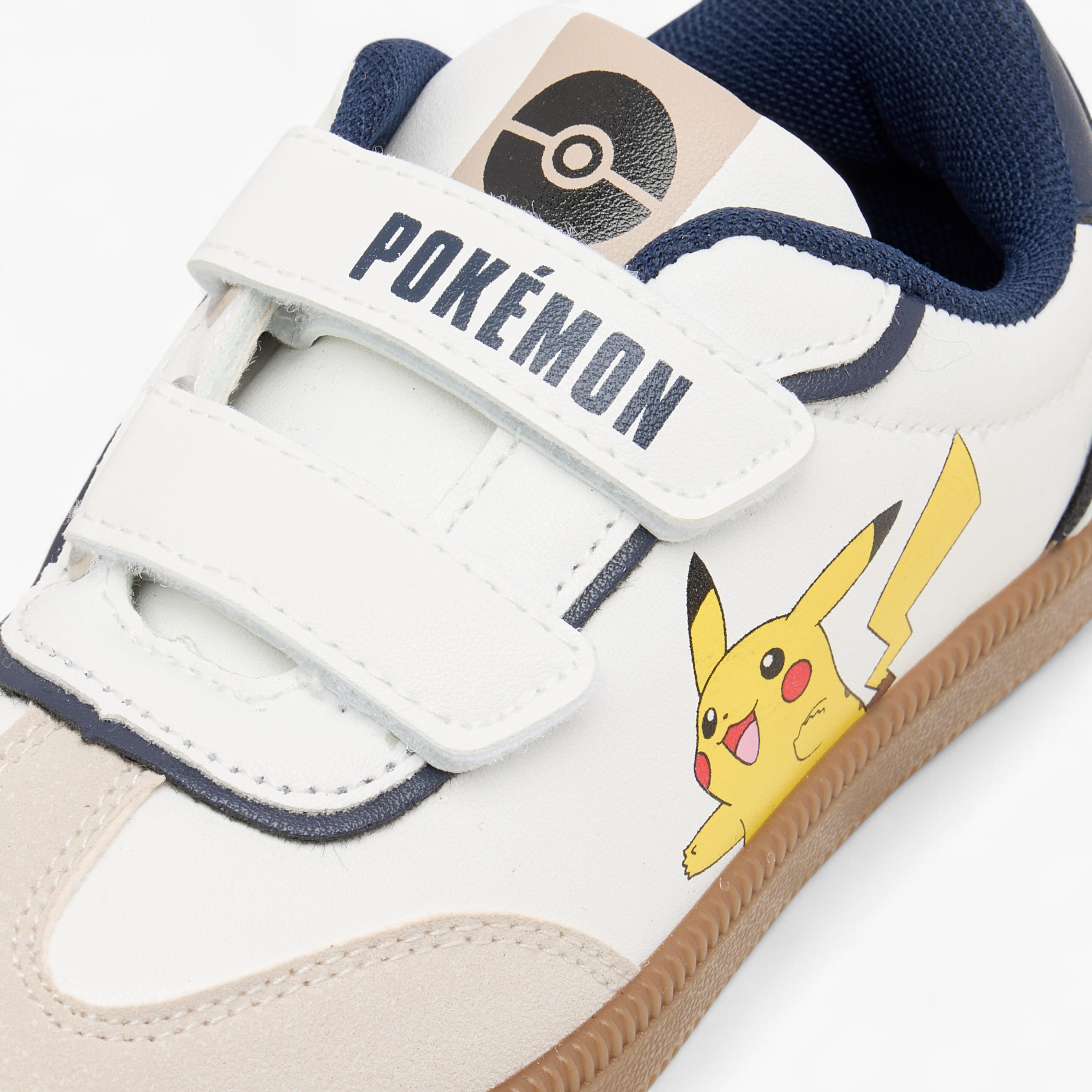 Pokemon Printed Sneakers with Hook and Loop Closure-boys-shoes-sneakers-image-4