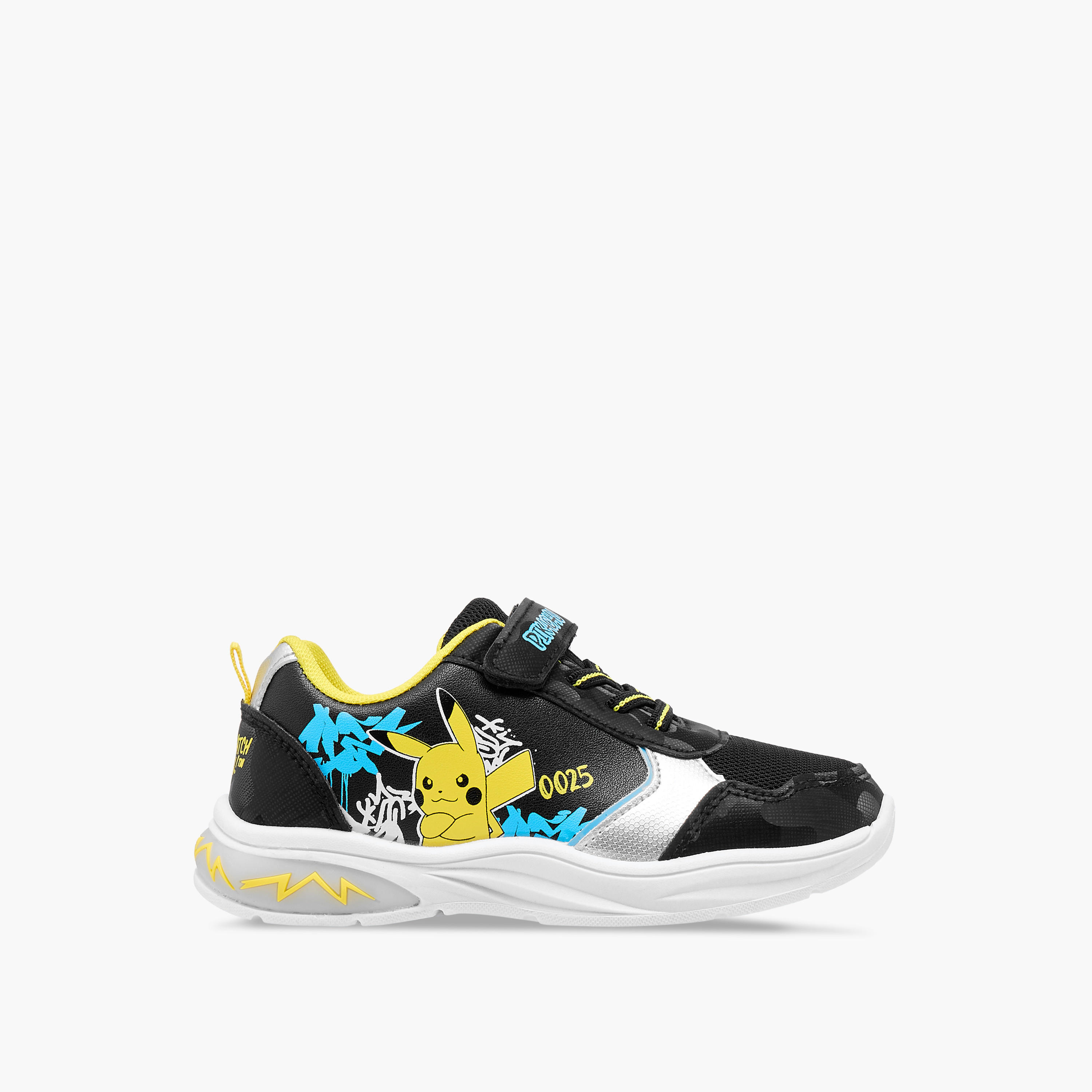 Pokemon Printed Light-Up Sneakers with Hook and Loop Closure-boys-shoes-sneakers-image-3