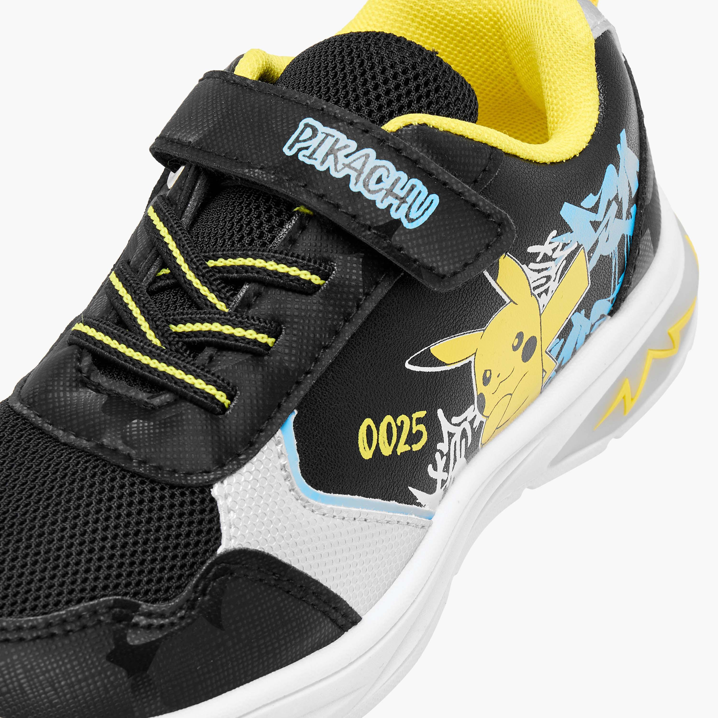 Pokemon Printed Light-Up Sneakers with Hook and Loop Closure-boys-shoes-sneakers-image-5