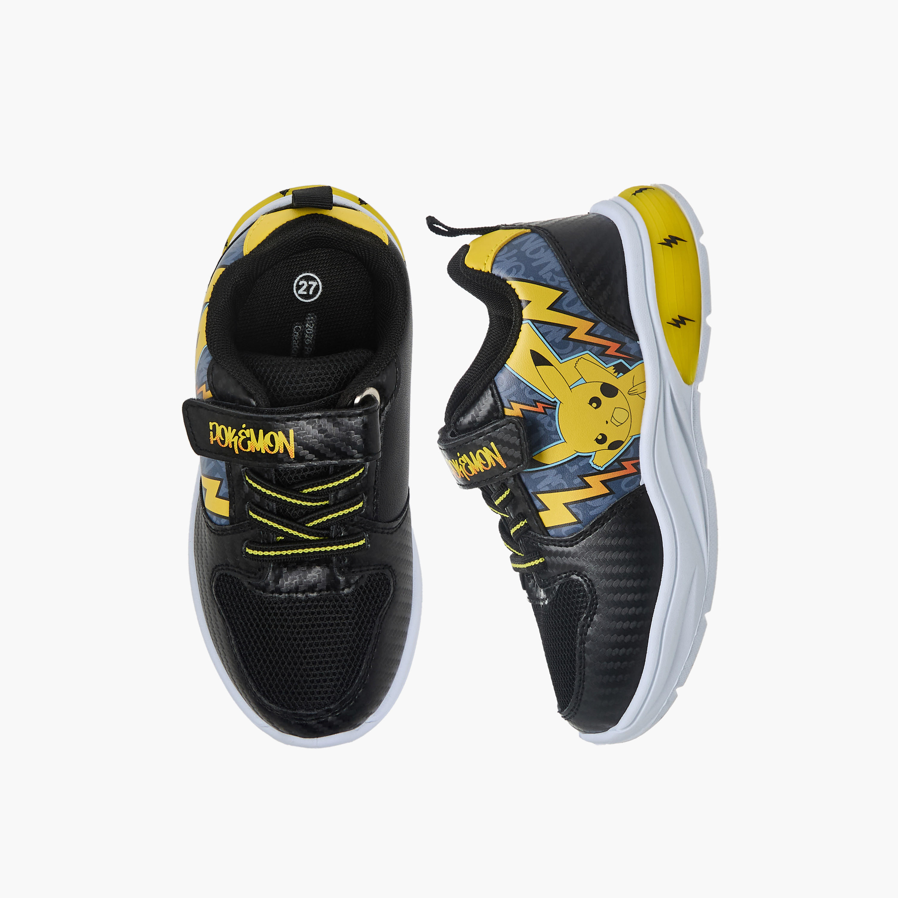 Pokemon Boys Hook & Loop Light-Up Sneakers-boys-shoes-sneakers-image-1