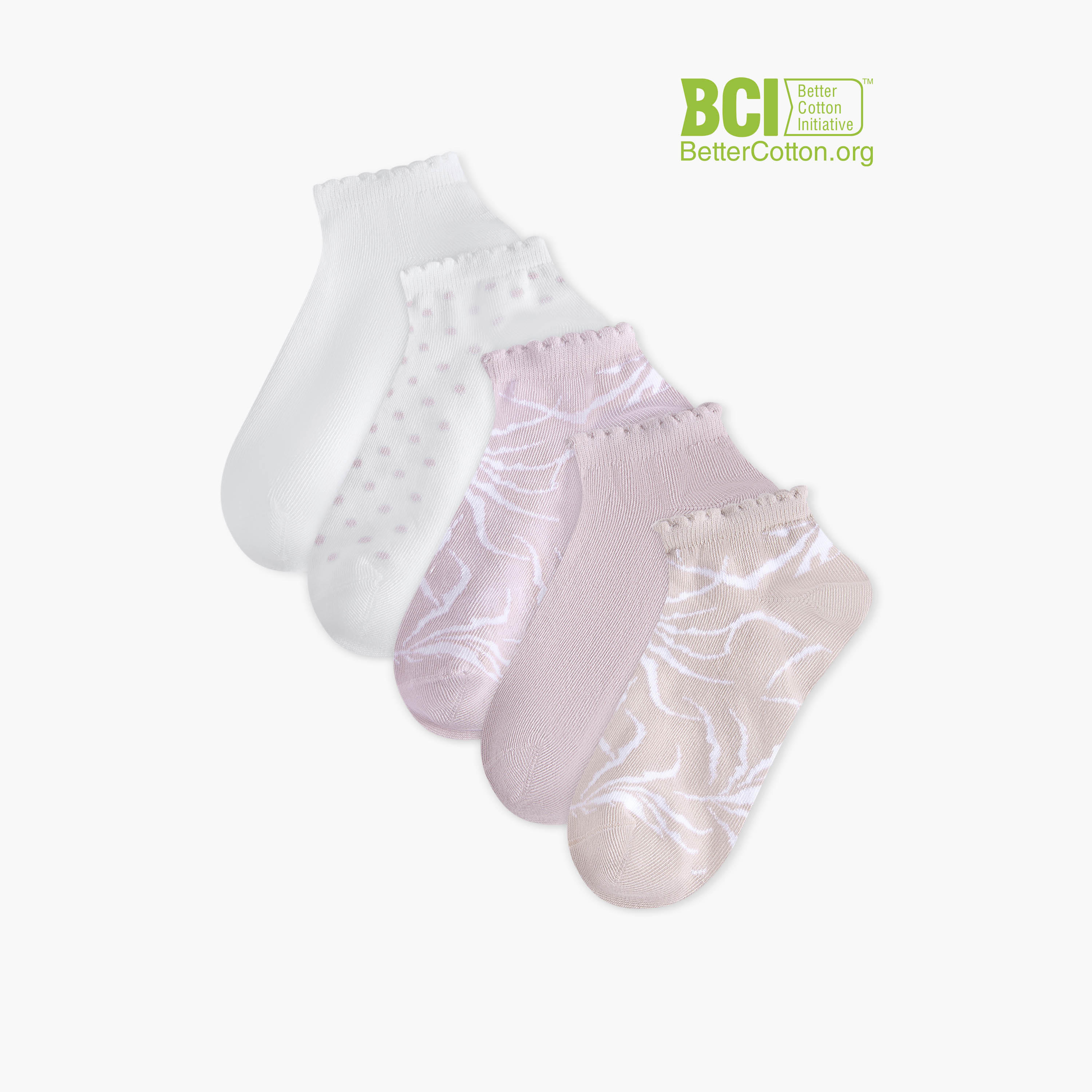 Celeste Printed Ankle Length Socks - Set of 5-women-socksandstockings-image-1