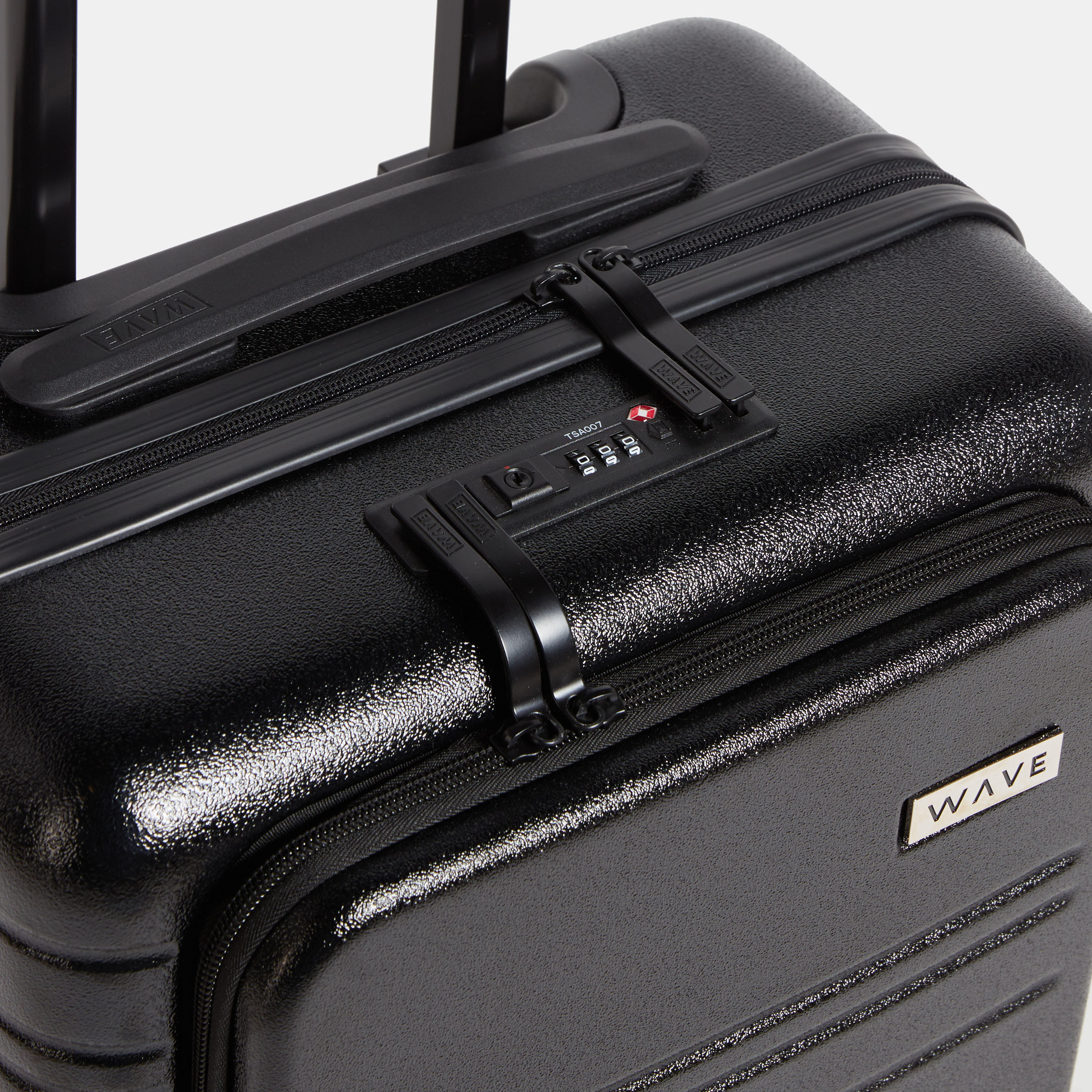 WAVE Textured Hardcase Luggage Trolley with Retractable Handle - 20 inches Cabin Bag-travel-luggagesandbags-luggage-image-2