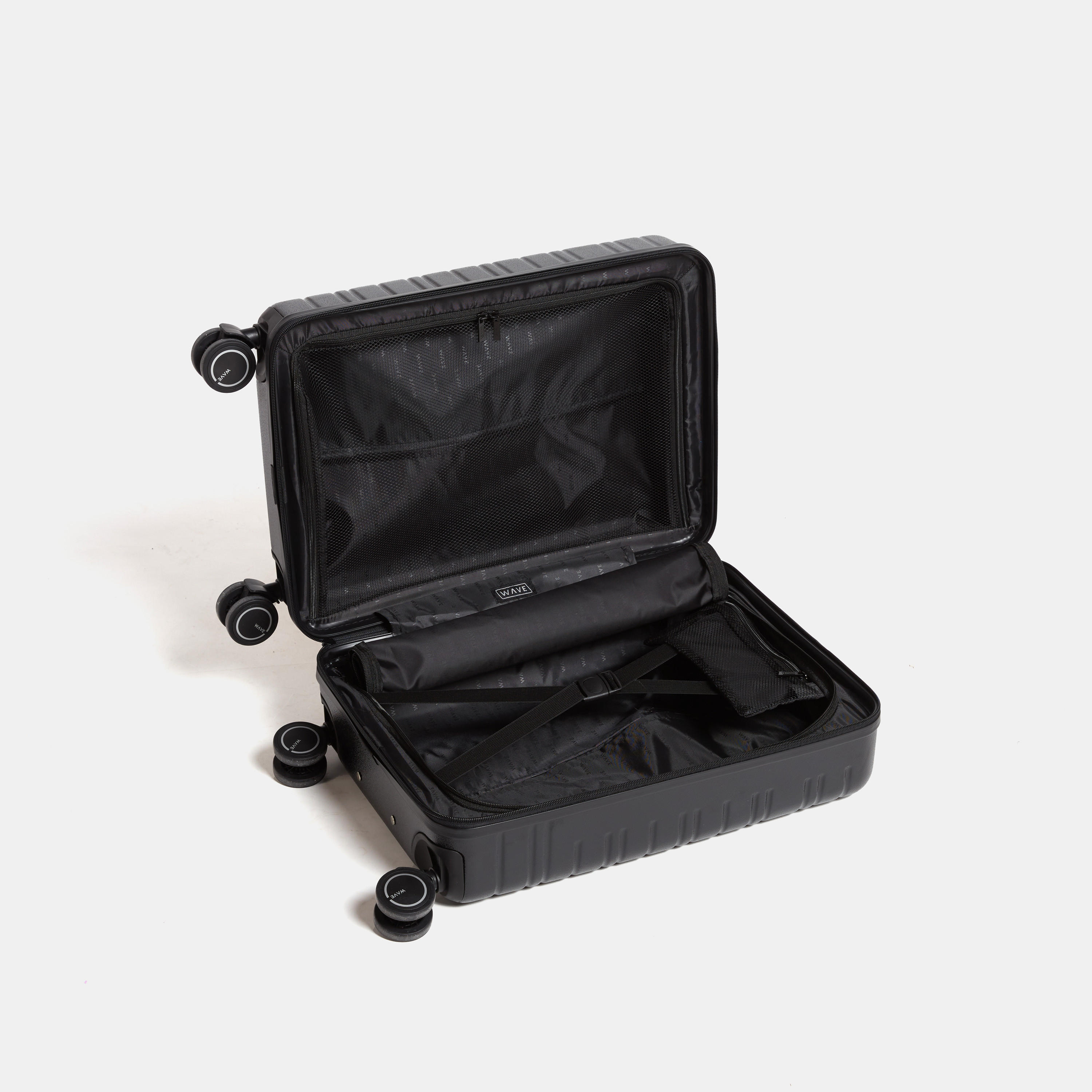 WAVE Textured Hardcase Luggage Trolley with Retractable Handle - 20 inches Cabin Bag-travel-luggagesandbags-luggage-image-4