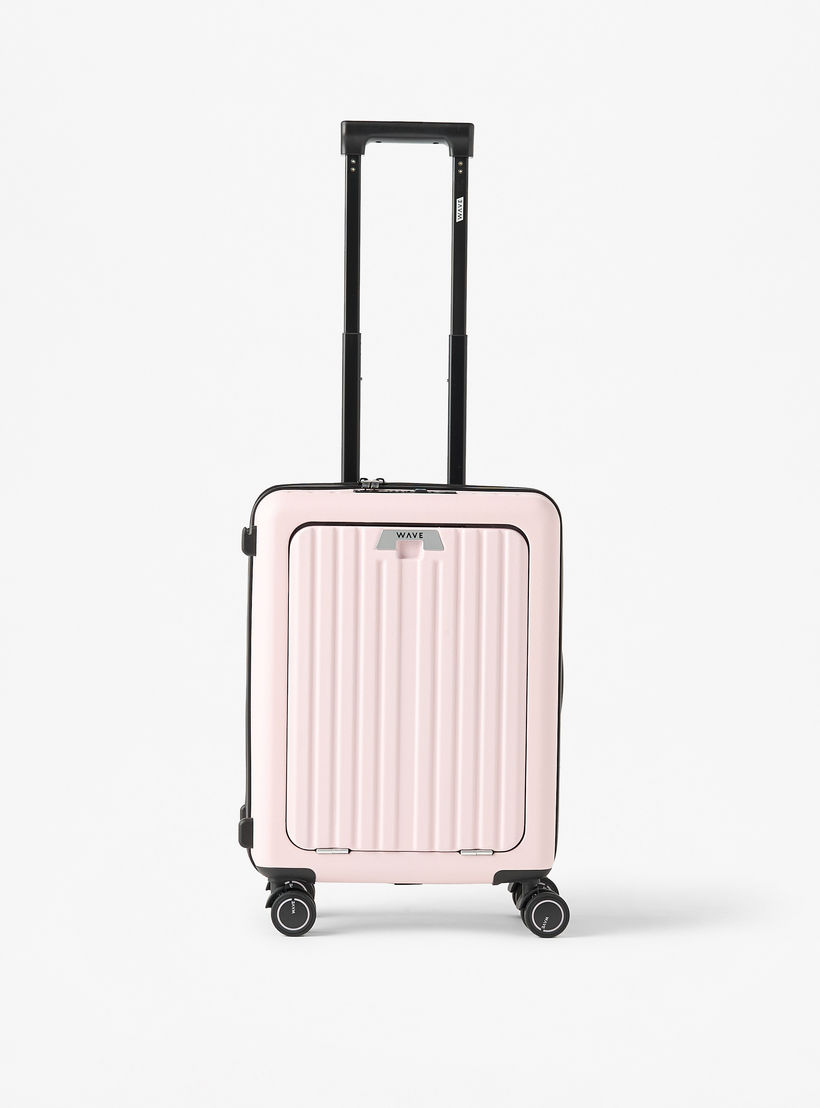 WAVE Textured Hardcase Trolley with Retractable Handle - 20 Inches Check-in Bag-travel-luggagesandbags-luggage-image-1