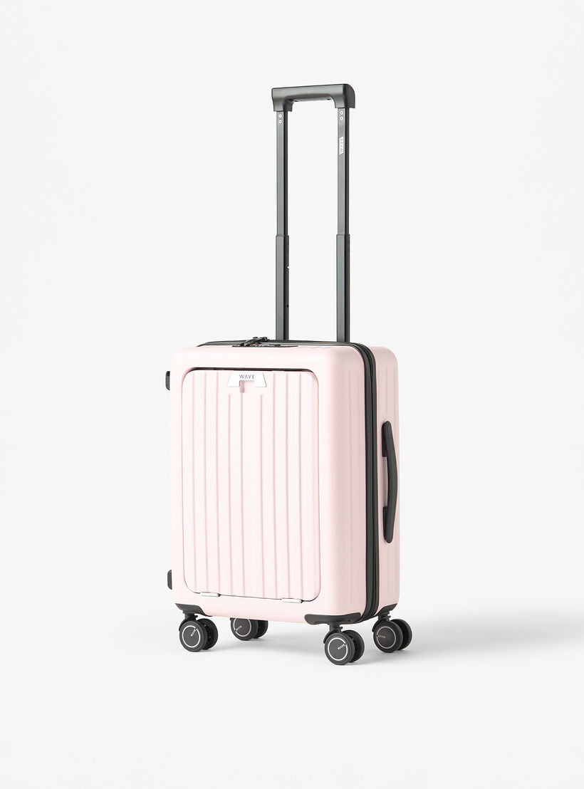 WAVE Textured Hardcase Trolley with Retractable Handle - 20 Inches Check-in Bag-travel-luggagesandbags-luggage-image-2