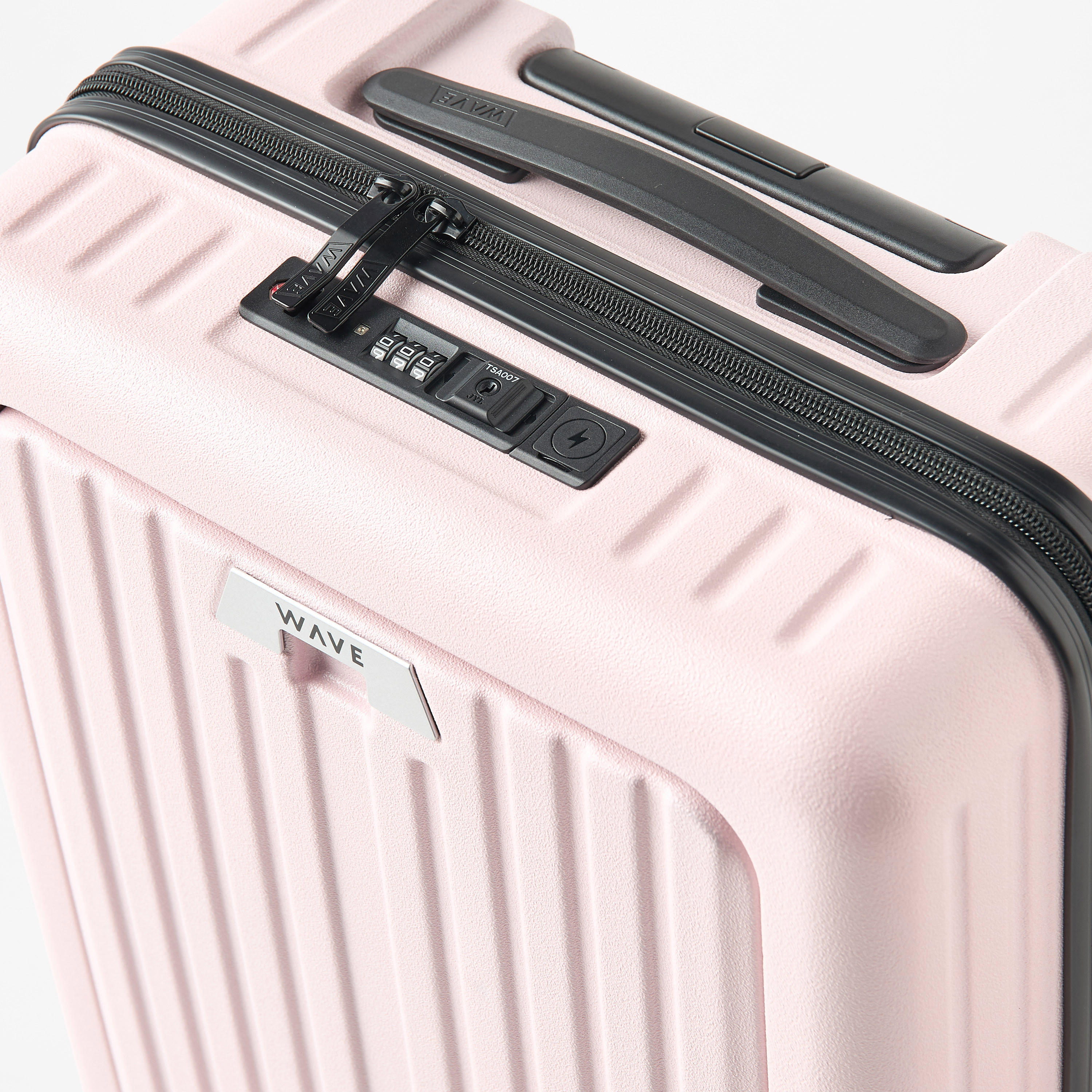 WAVE Textured Hardcase Trolley with Retractable Handle - 20 Inches Check-in Bag-travel-luggagesandbags-luggage-image-4