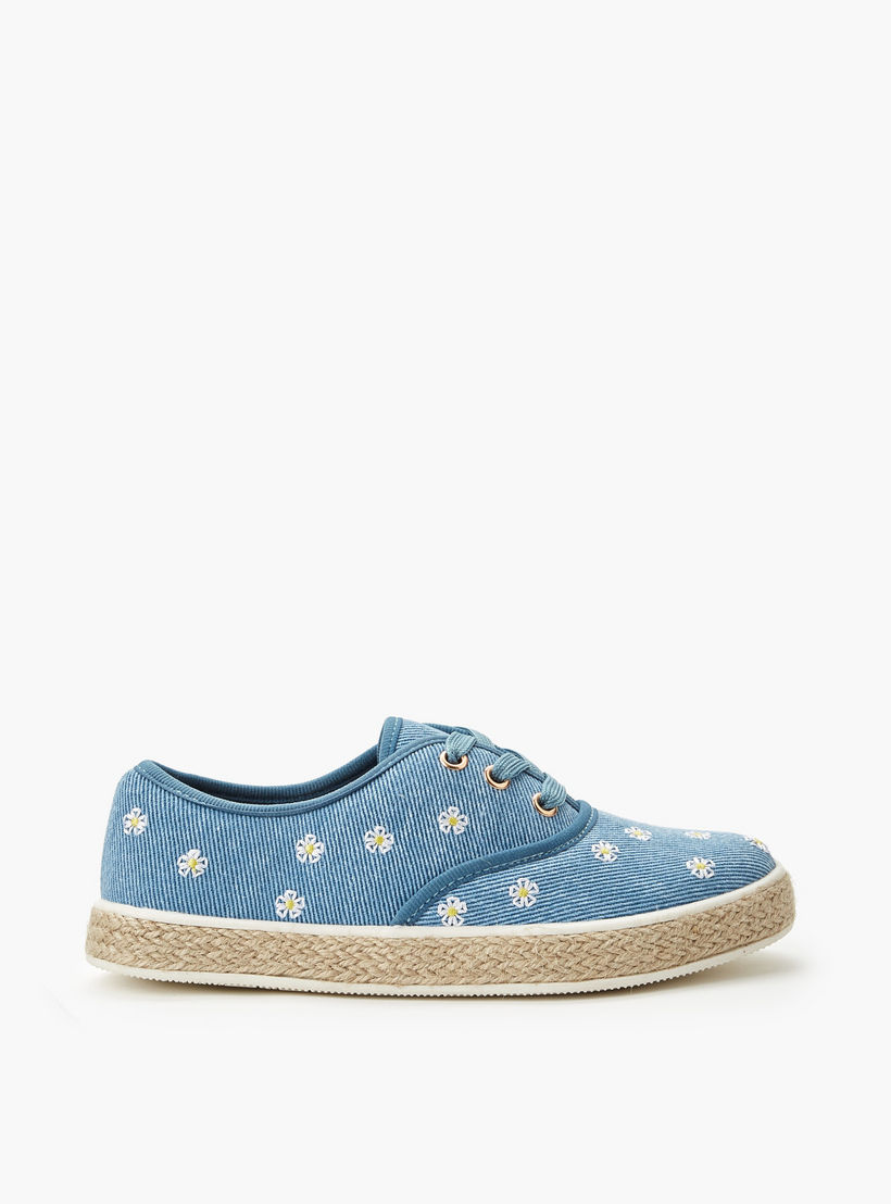 Peppermint Girls Floral Embroidered Espadrille Sneakers-girls-shoes-sneakers-image-3