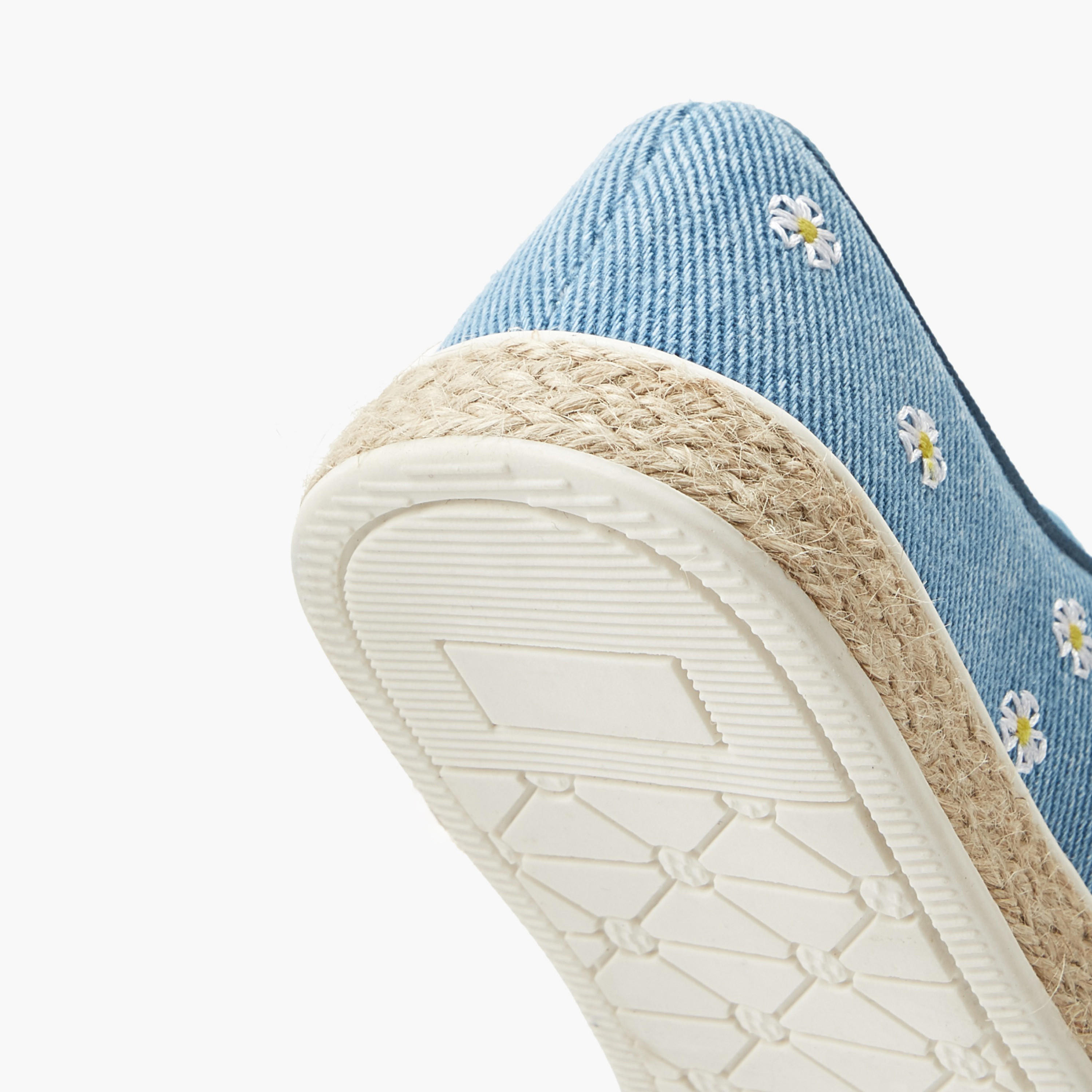 حذاء سنيكرز إسبادريل بتطريزات زهرية للبنات من بيبرمنت-girls-shoes-sneakers-image-10