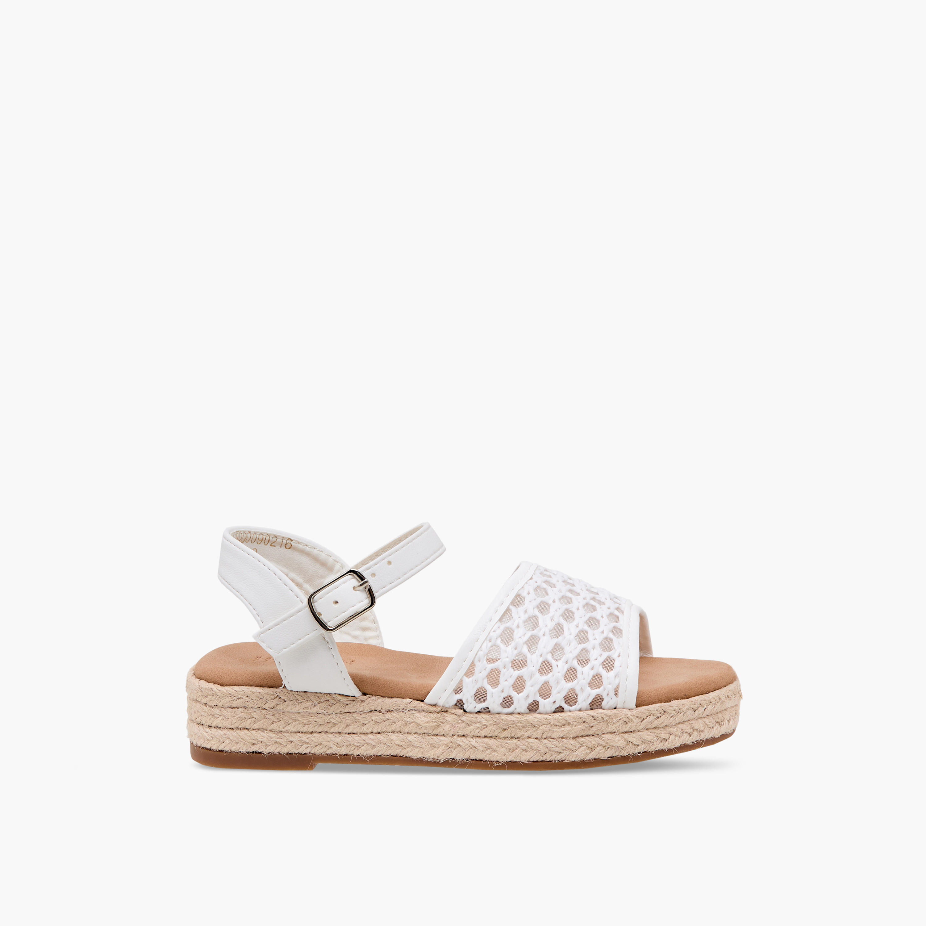 صندل إسبادريل بتفاصيل شبك وبإبزيم إغلاق للبنات من بيبرمنت-girls-shoes-sandals-image-6