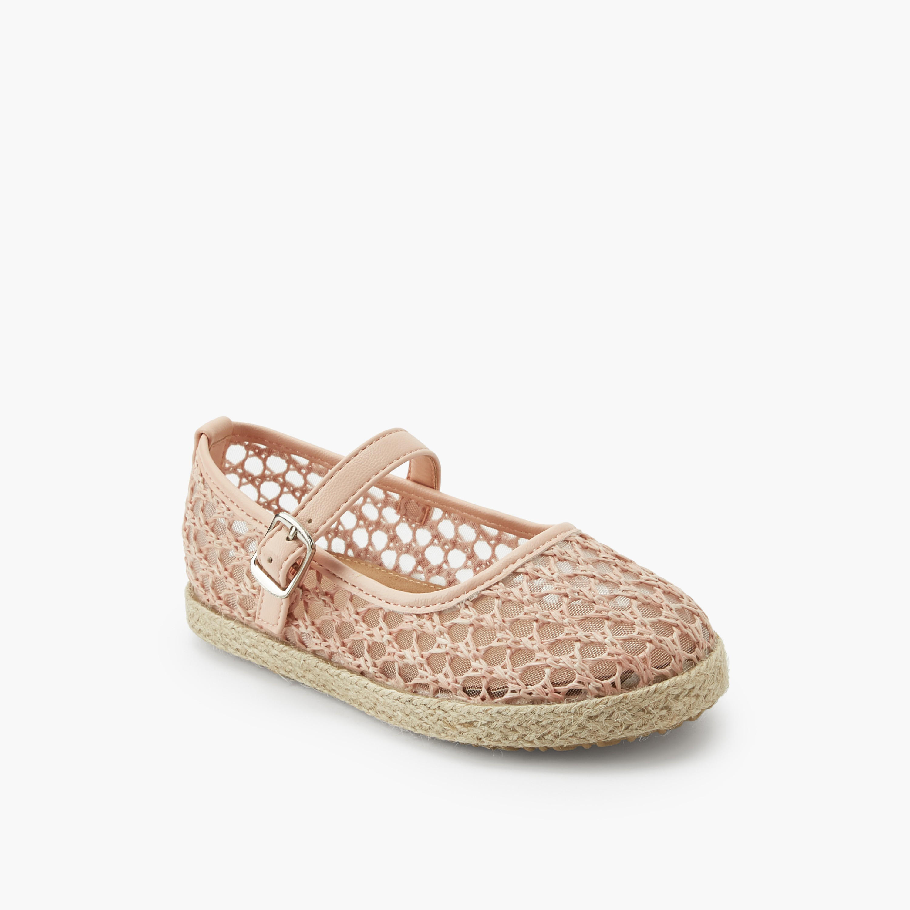 Peppermint Girls Hook & Loop Espadrille Mary Jane Shoes-girls-shoes-ballerinas-image-2