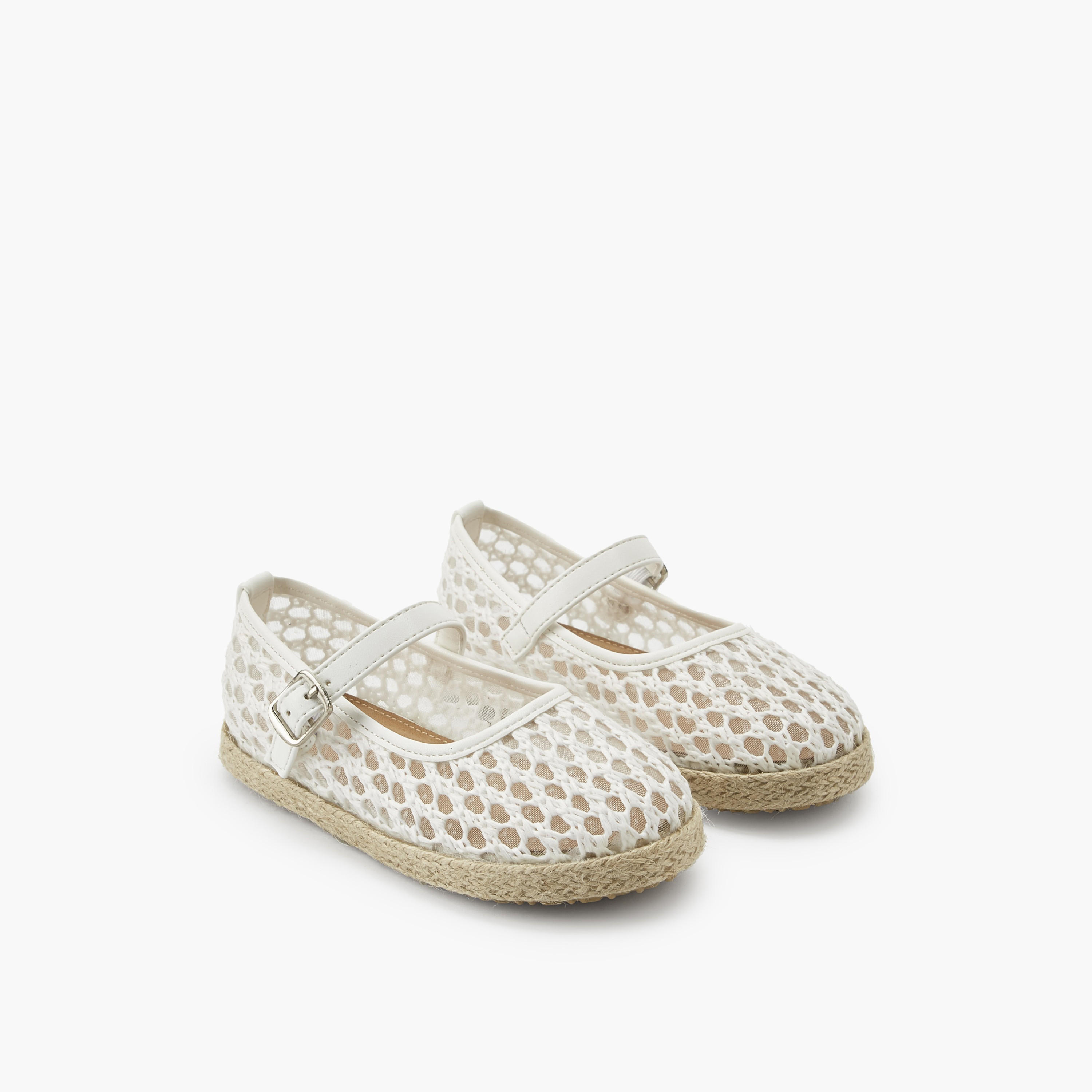Peppermint Girls Hook & Loop Espadrille Mary Jane Shoes-girls-shoes-ballerinas-image-1