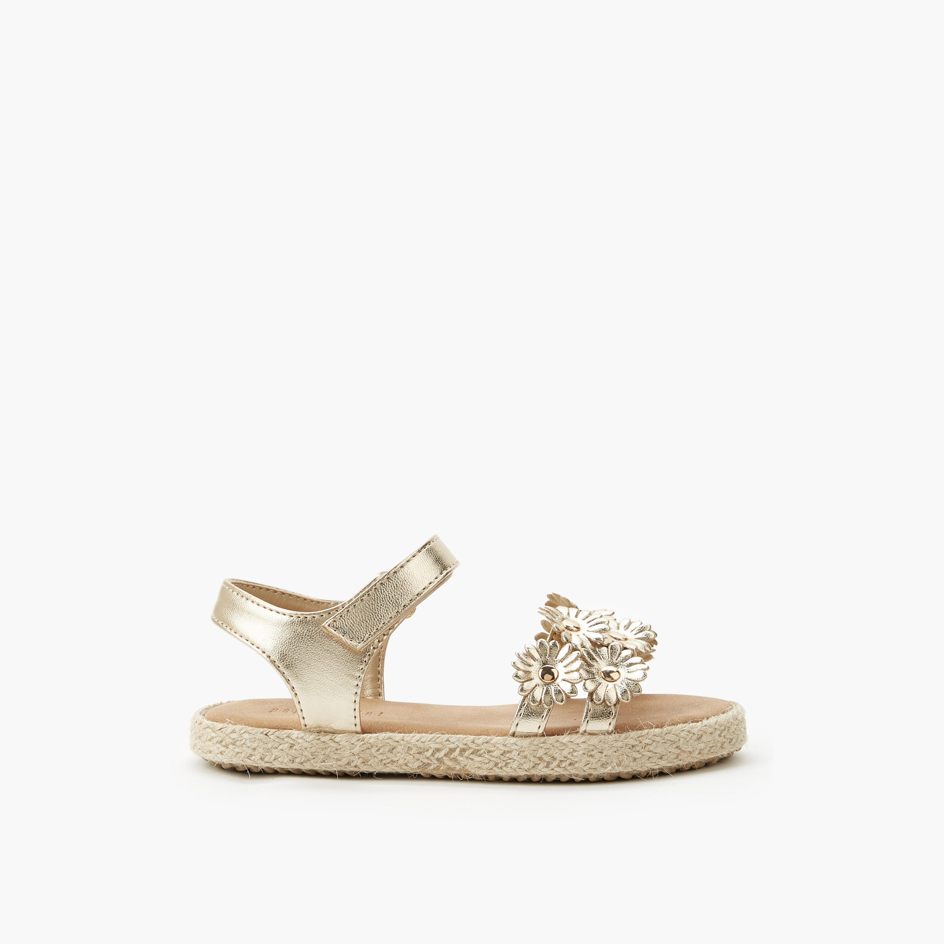 Peppermint Girls Floral Embellished Espadrille Sandals-girls-shoes-sandals-image-3