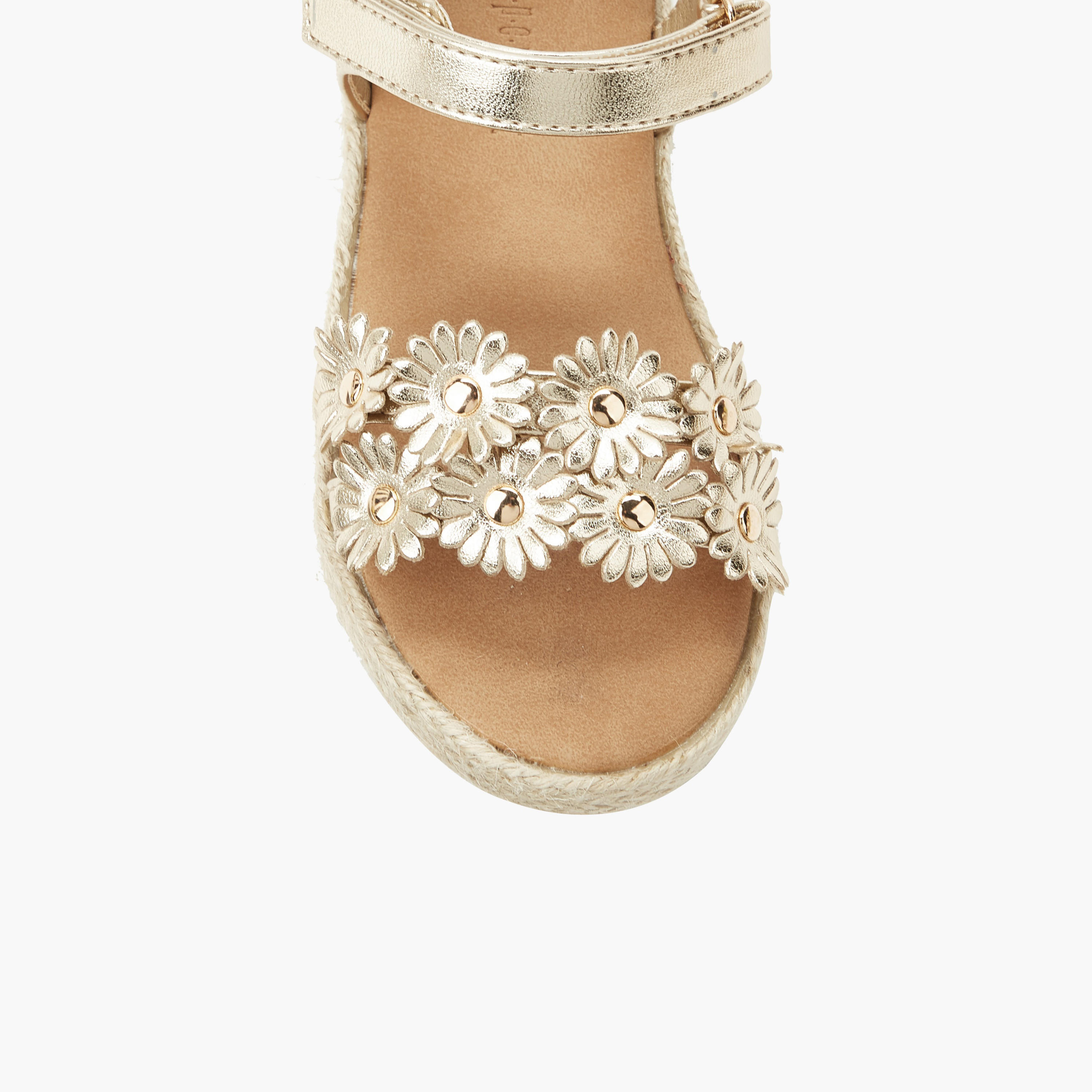 Peppermint Girls Floral Embellished Espadrille Sandals-girls-shoes-sandals-image-5